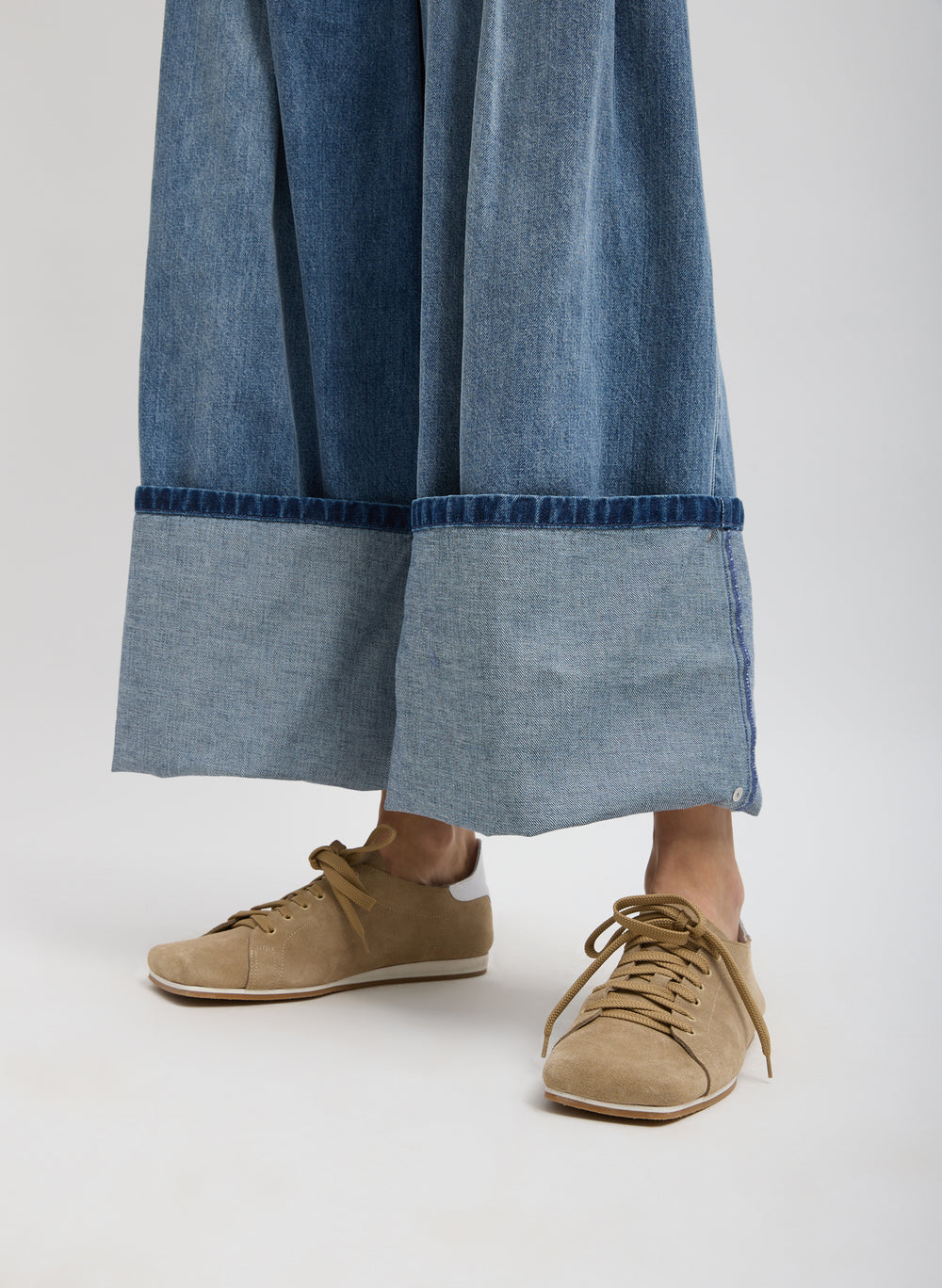 Tibi-Spring Denim Triple Pleat Pant - Classic Blue-Pants-Boboli-Vancouver-Canada