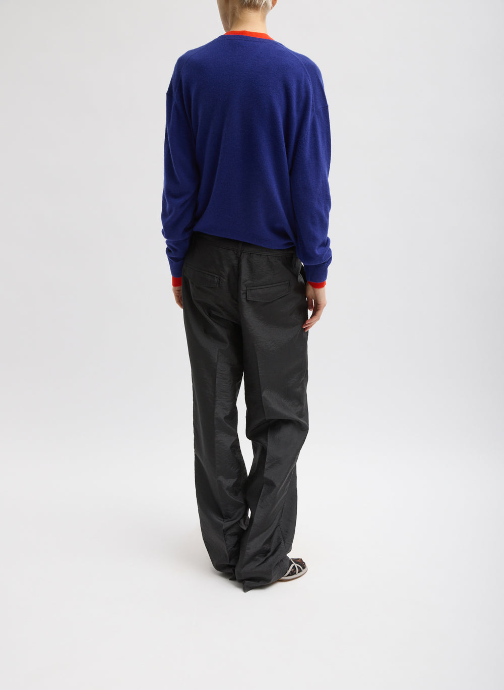 Tibi-Crispy Nylon Rodney Trouser - Black-Pants-Boboli-Vancouver-Canada