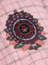 Etro-Check Jacket w/Embroidery - Pink-Jackets-Boboli-Vancouver-Canada