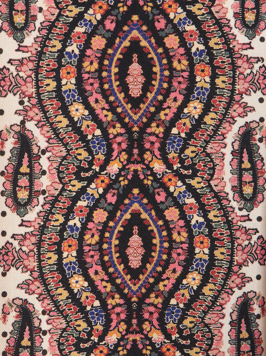 Etro-Printed Wool and Silk Shirt - White/Multi-Shirts-Boboli-Vancouver-Canada
