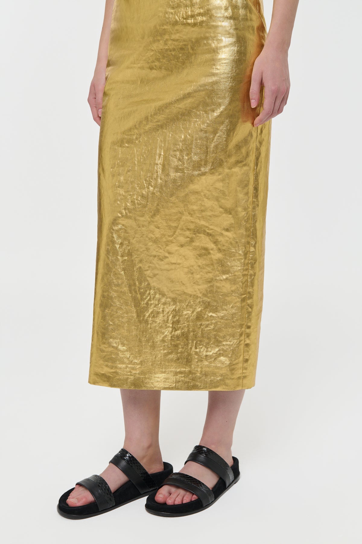 Gabriela Hearst-Manuela Skirt - Gold-Skirts-Boboli-Vancouver-Canada