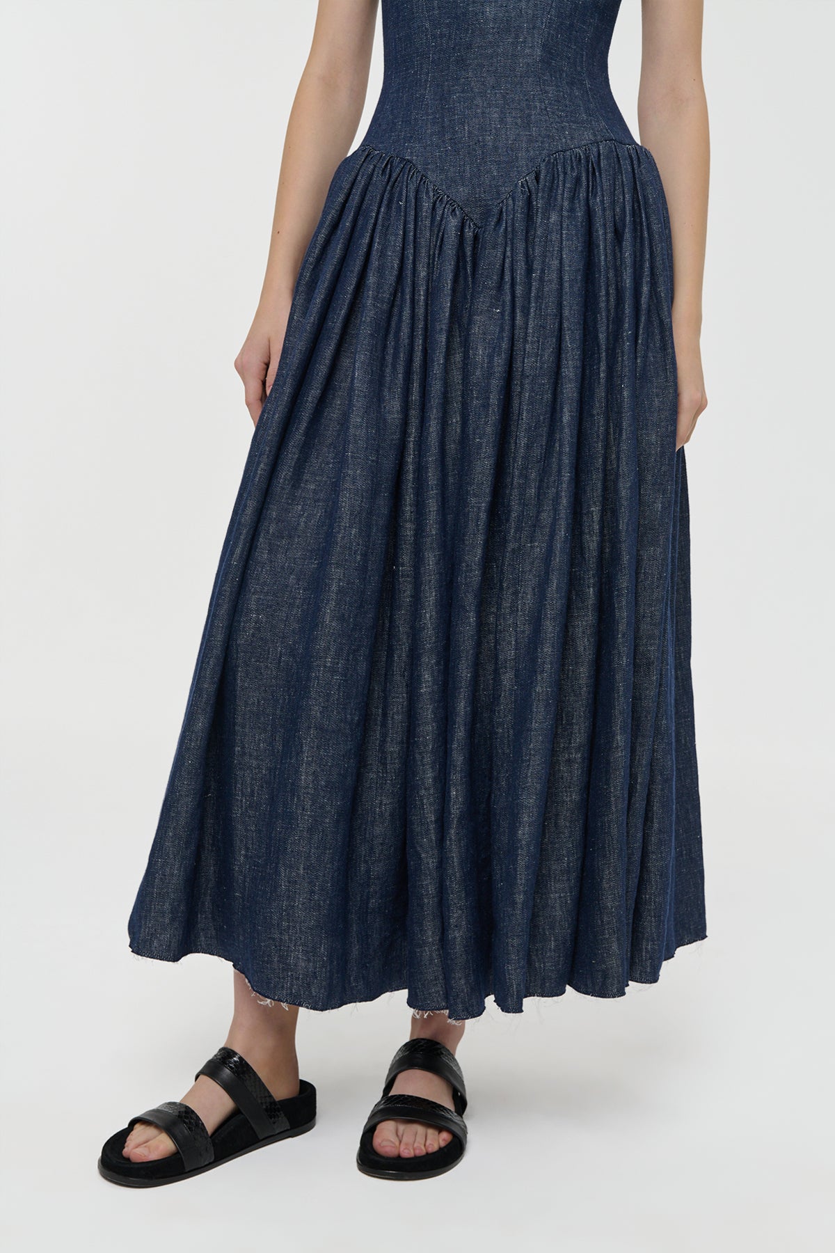 Gabriela Hearst-Isai Dress - Denim-Dresses-Boboli-Vancouver-Canada