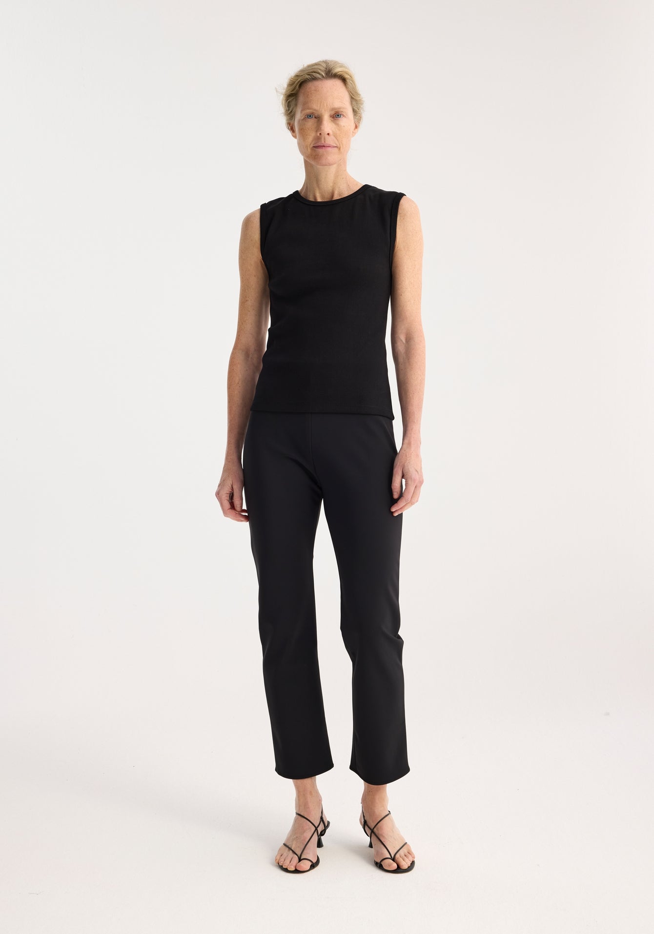Dense Rib Tank Top - Black