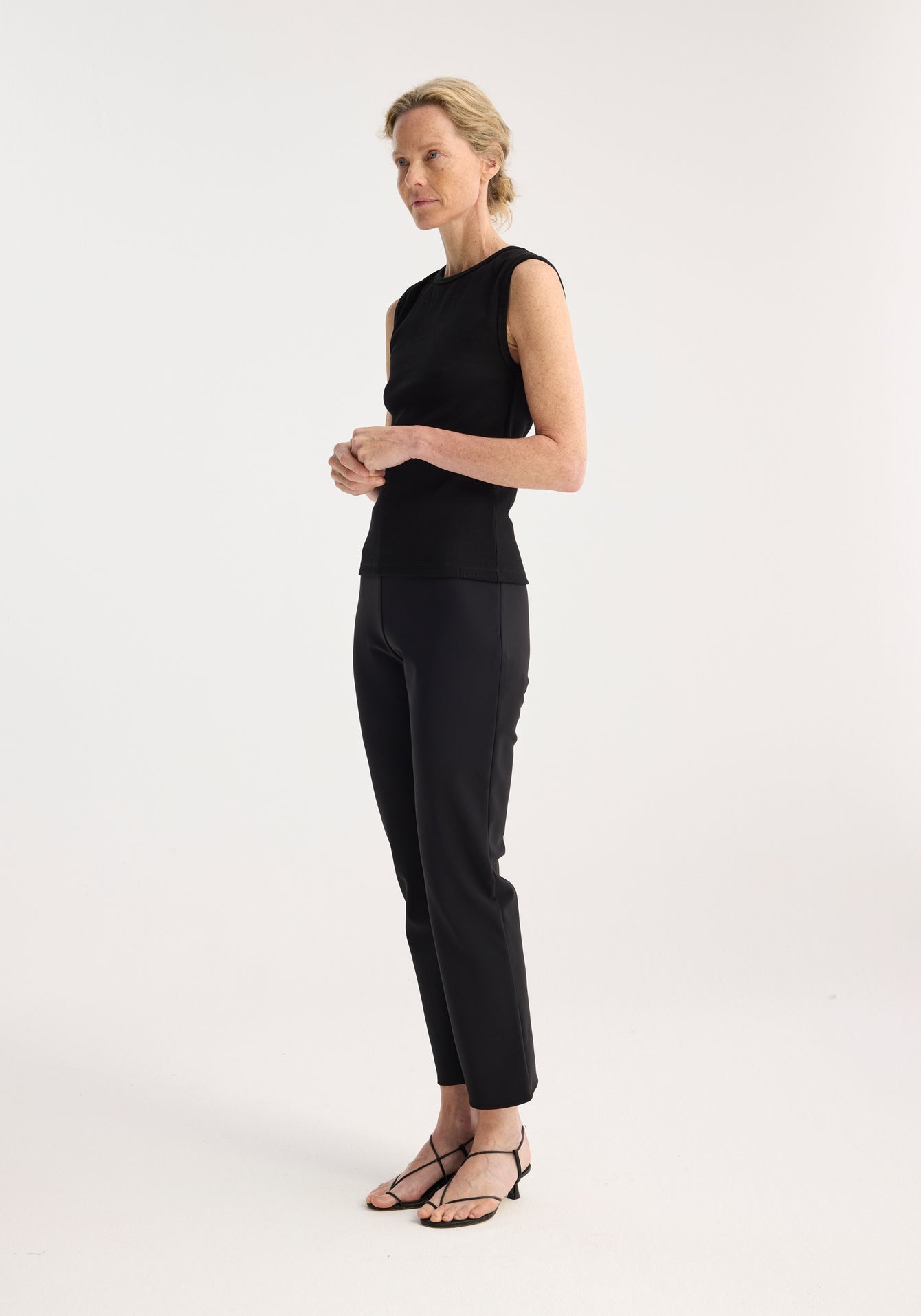 Dense Rib Tank Top - Black