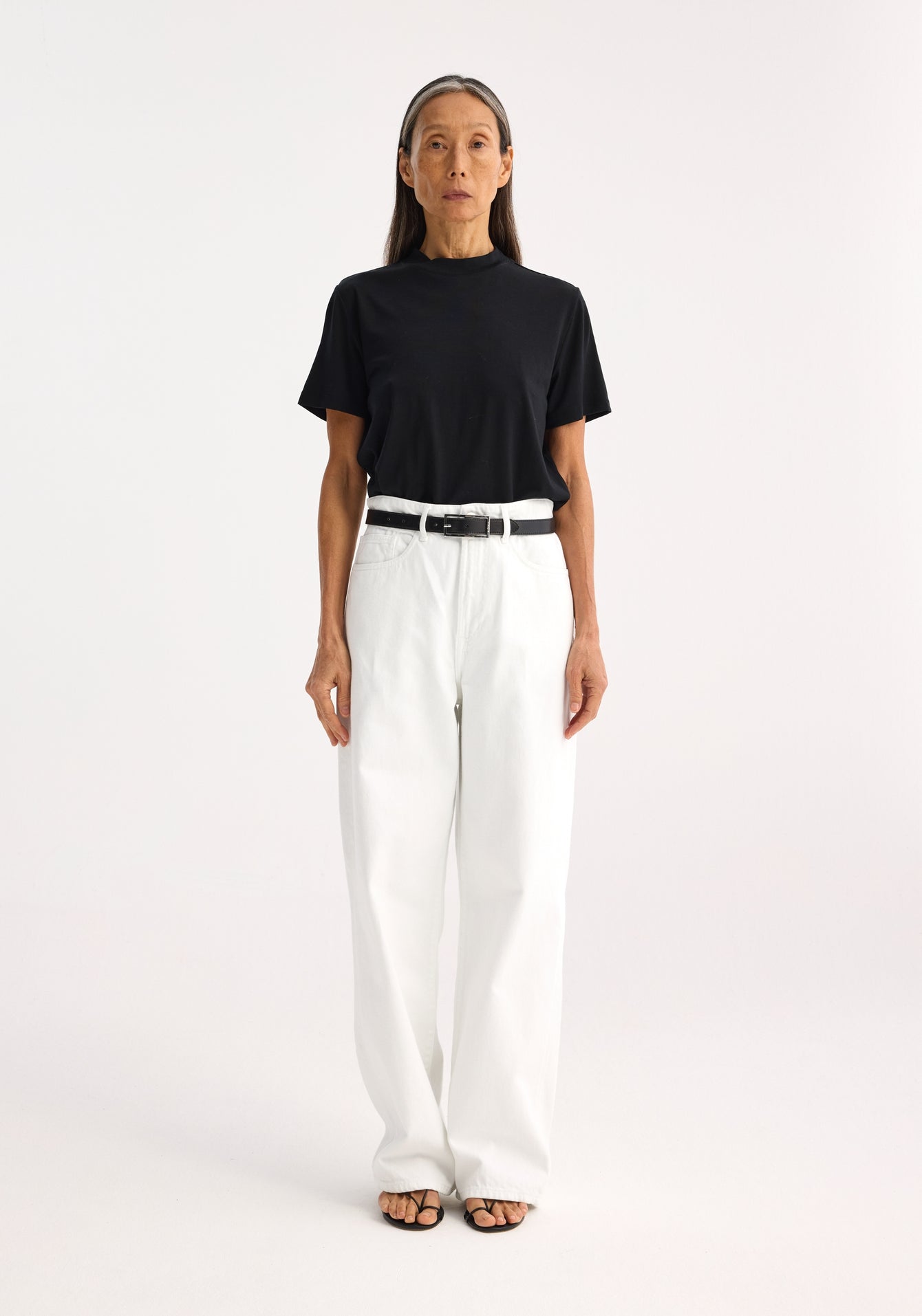 Relaxed Wool T-Shirt - Black