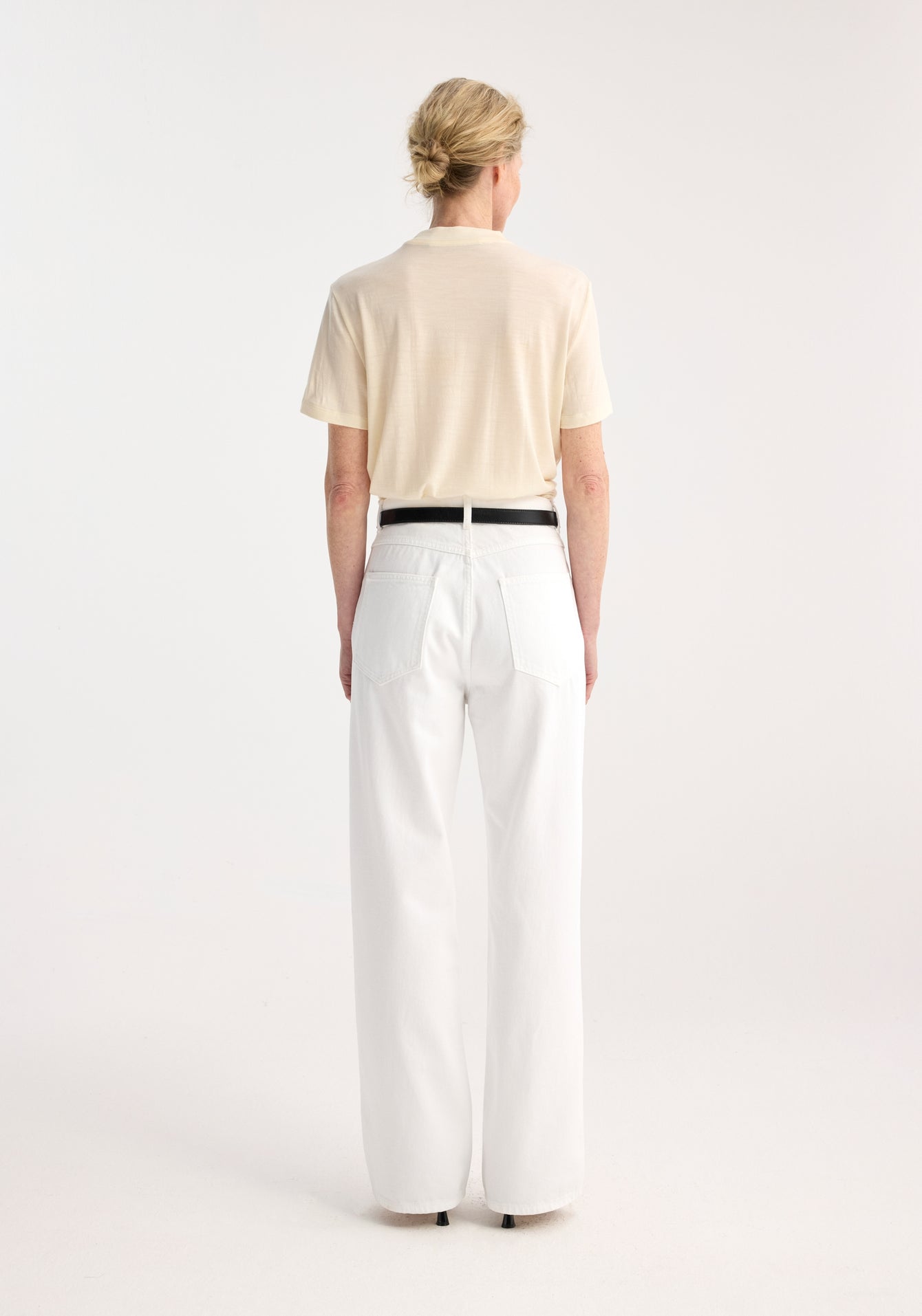 Relaxed Wool T-Shirt - Cream