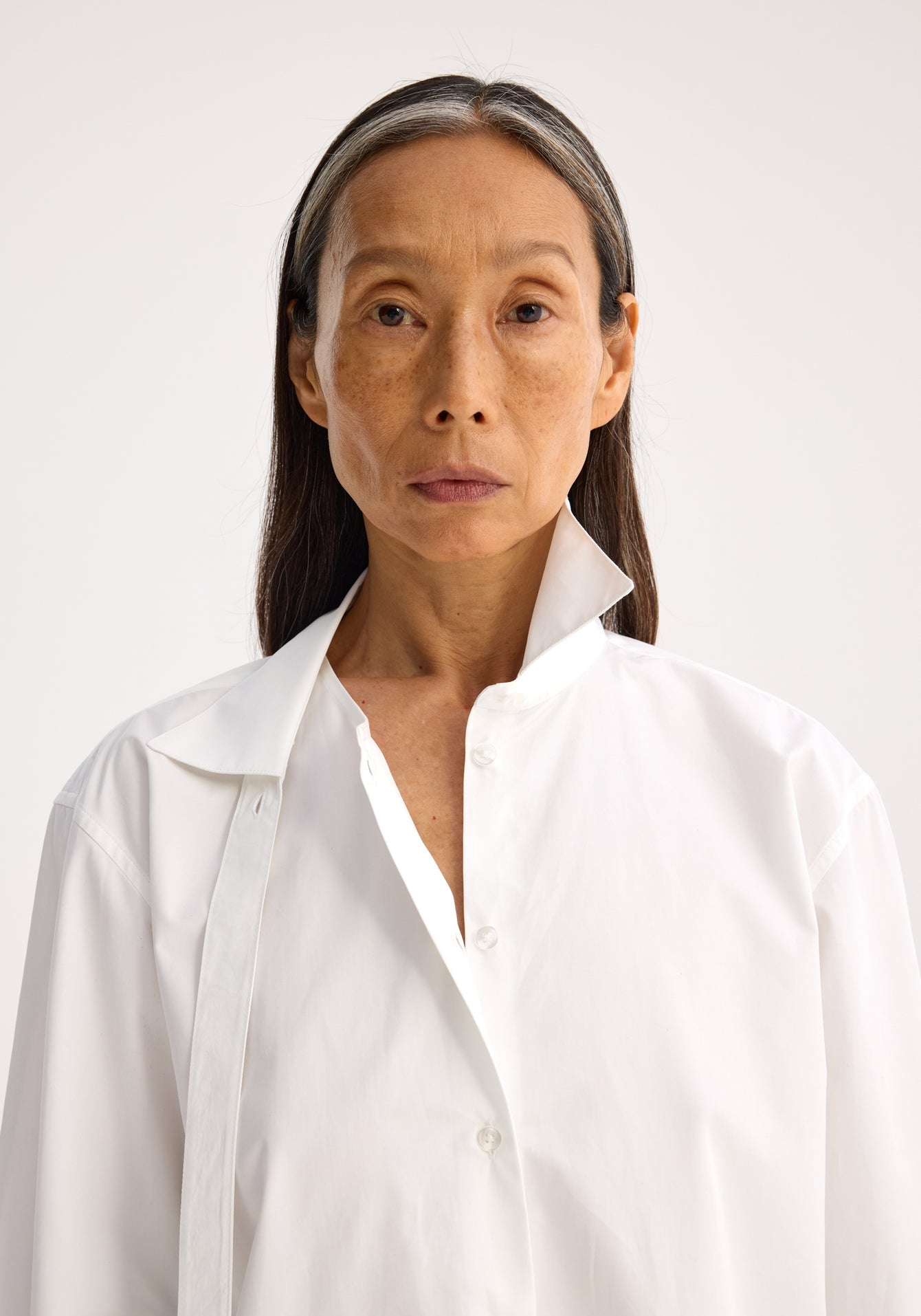 Deconstructed White Cotton Shirt - Optic White