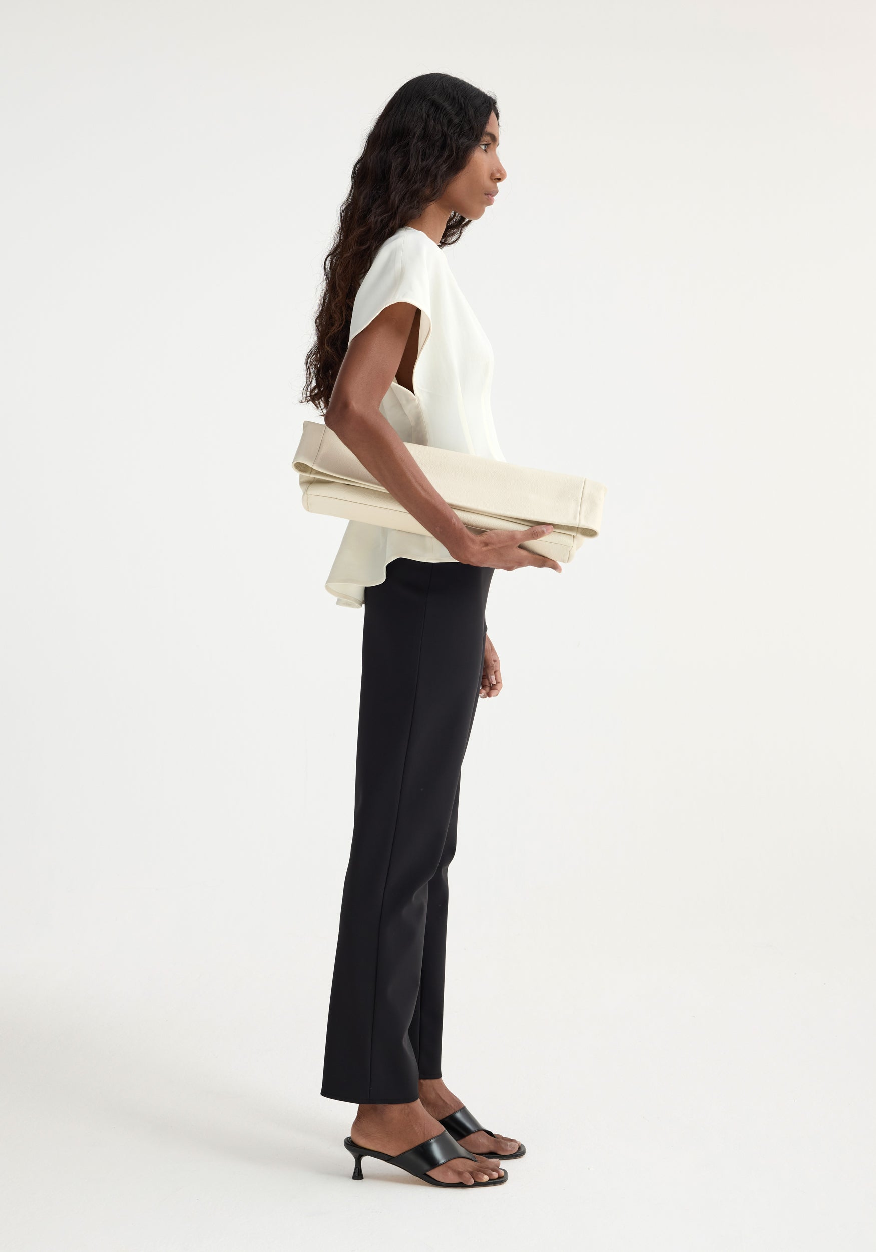 Sculptural Waisted Top - Off White