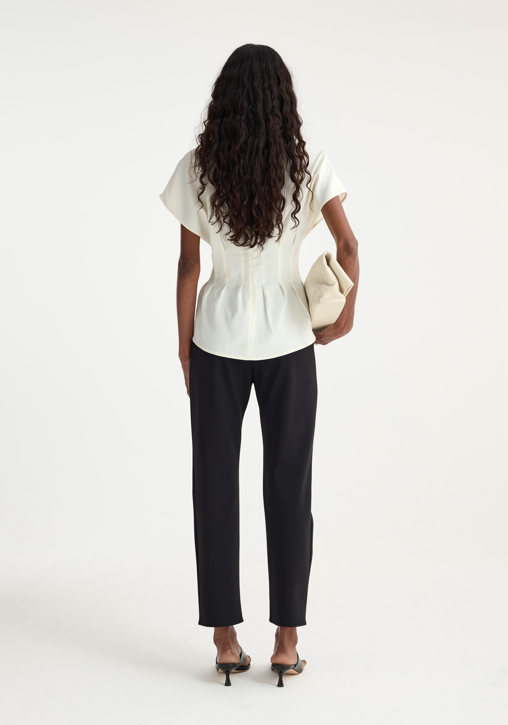 Sculptural Waisted Top - Off White
