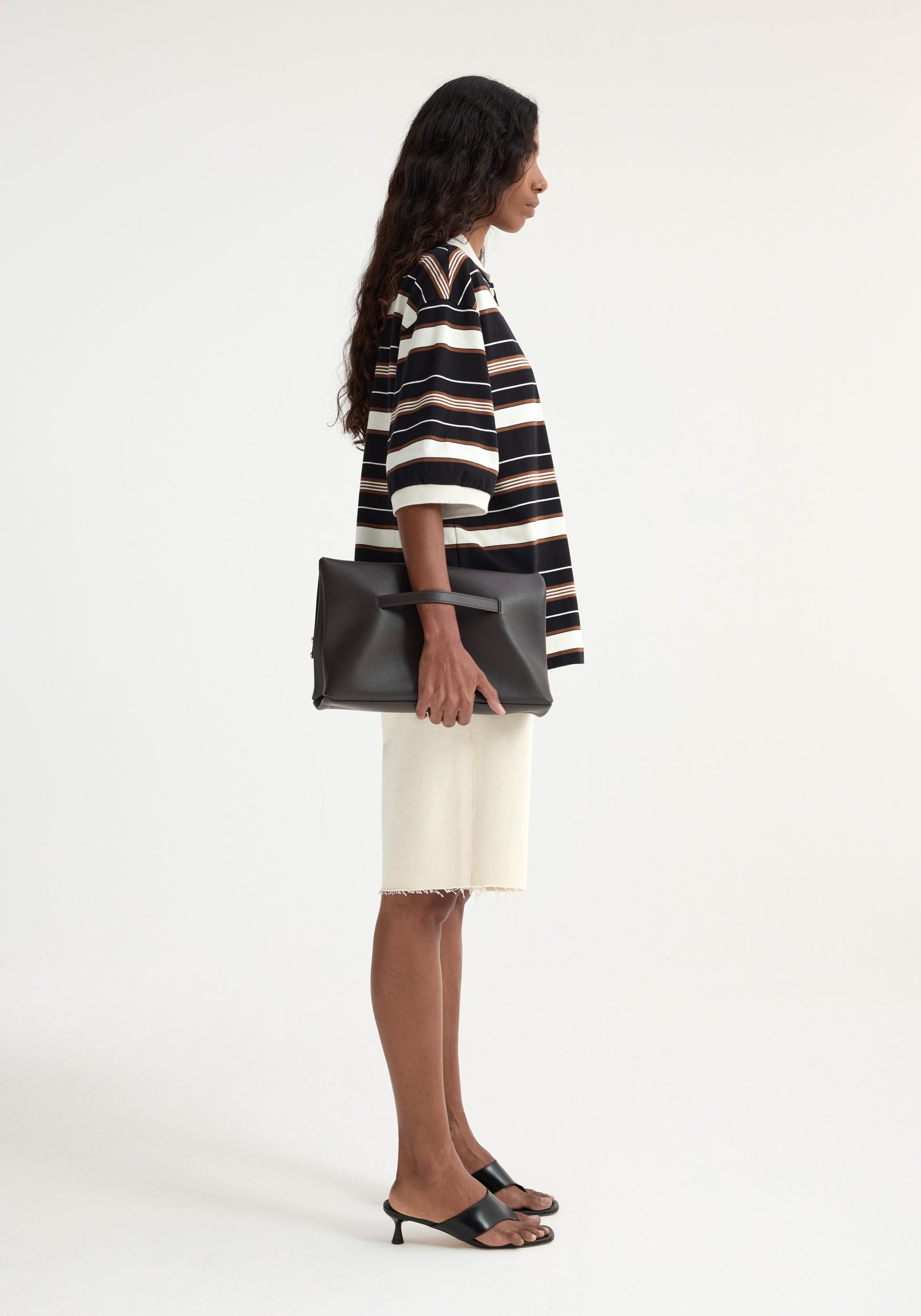 Striped Oversized Polo - Block Stripe