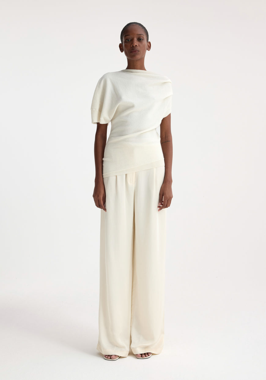 Deconstructed Knitted Top - Off White