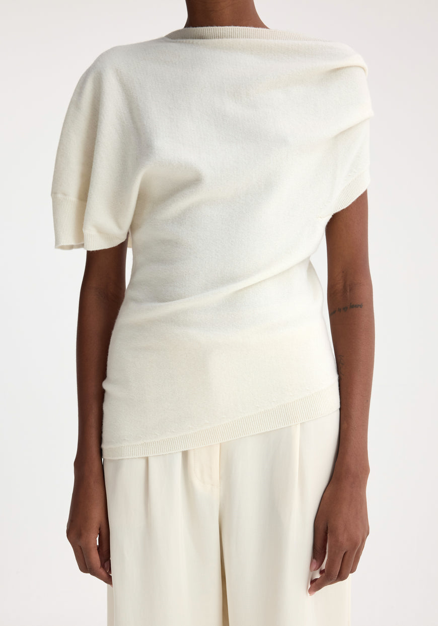 Deconstructed Knitted Top - Off White