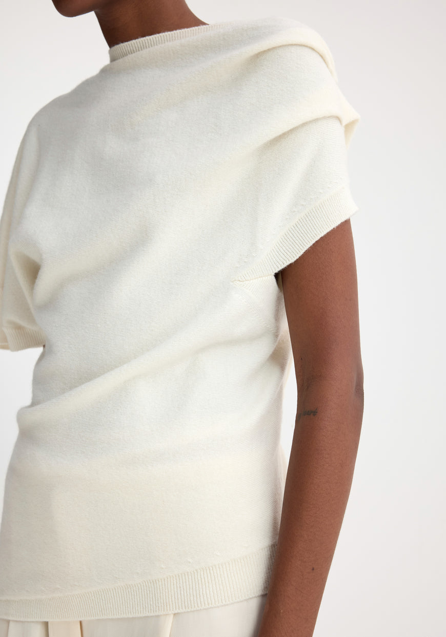 Deconstructed Knitted Top - Off White