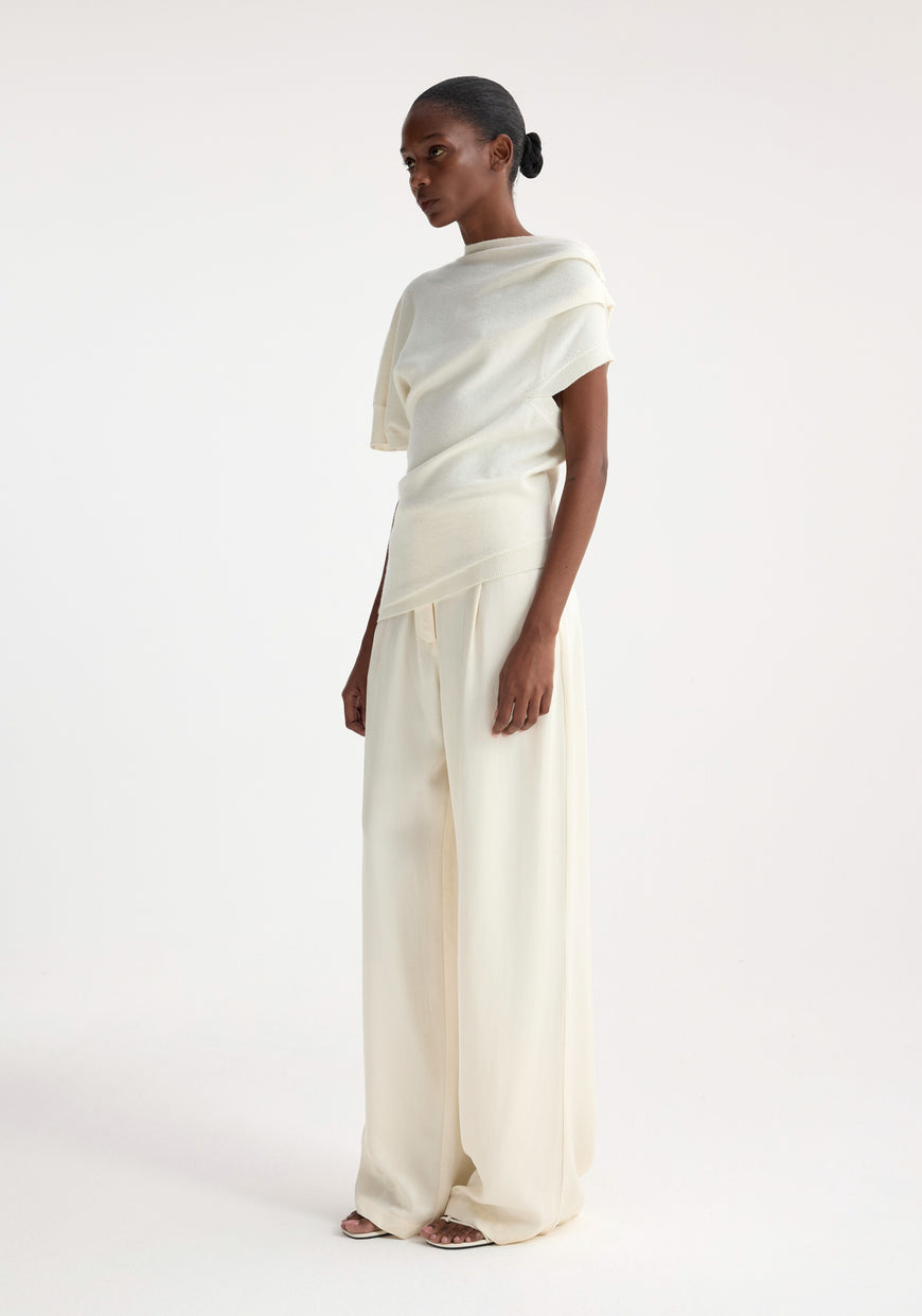 Deconstructed Knitted Top - Off White