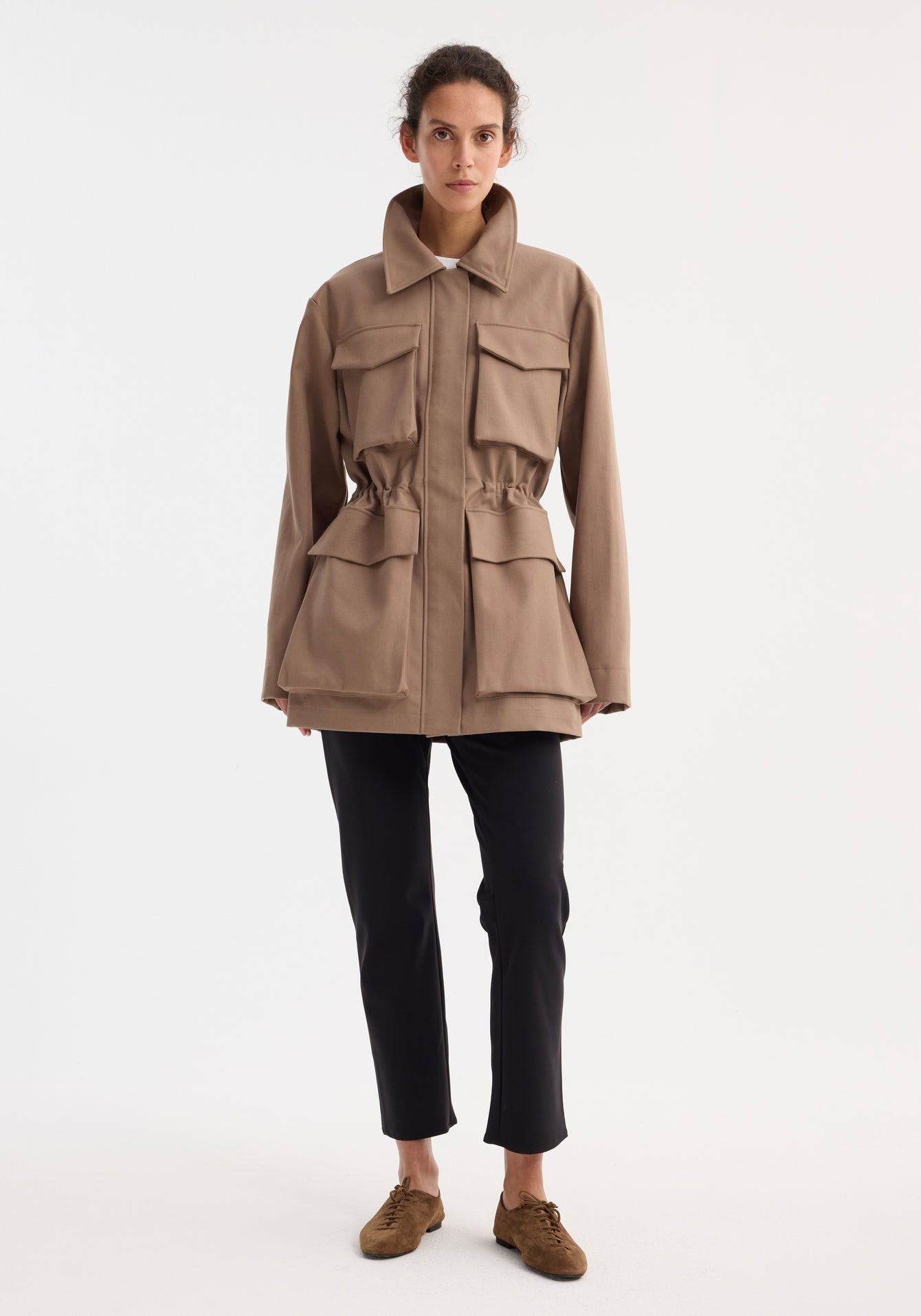 Rohe-Field Jacket w/Waist Adjuster - Clay-Jackets-Boboli-Vancouver-Canada