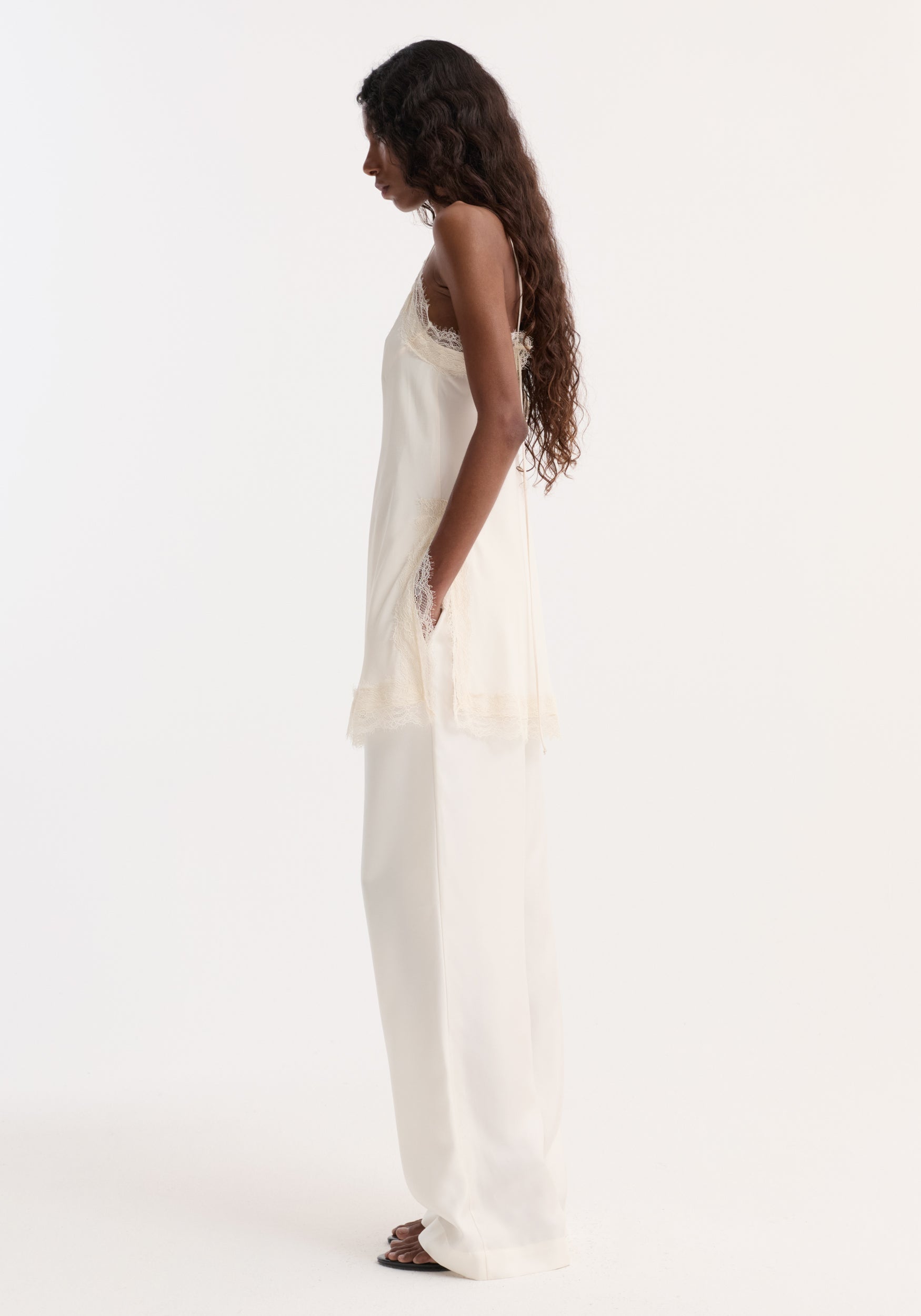 Rohe-Lace Camisole - Off White-Tops-Boboli-Vancouver-Canada