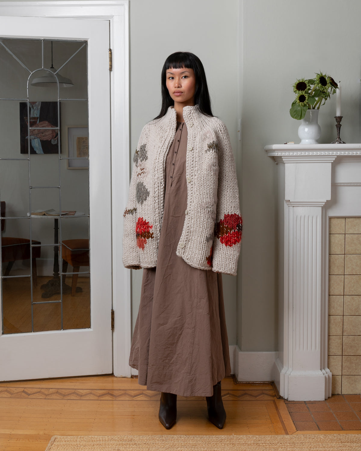 Harmony Paper Cotton Dress - Clay