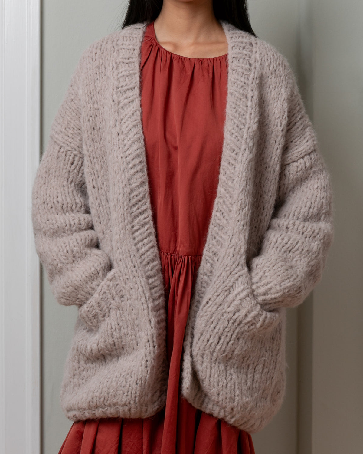 Casey Casey-Elsa Aplaca Brush Sweater - Beige-Sweaters-Boboli-Vancouver-Canada