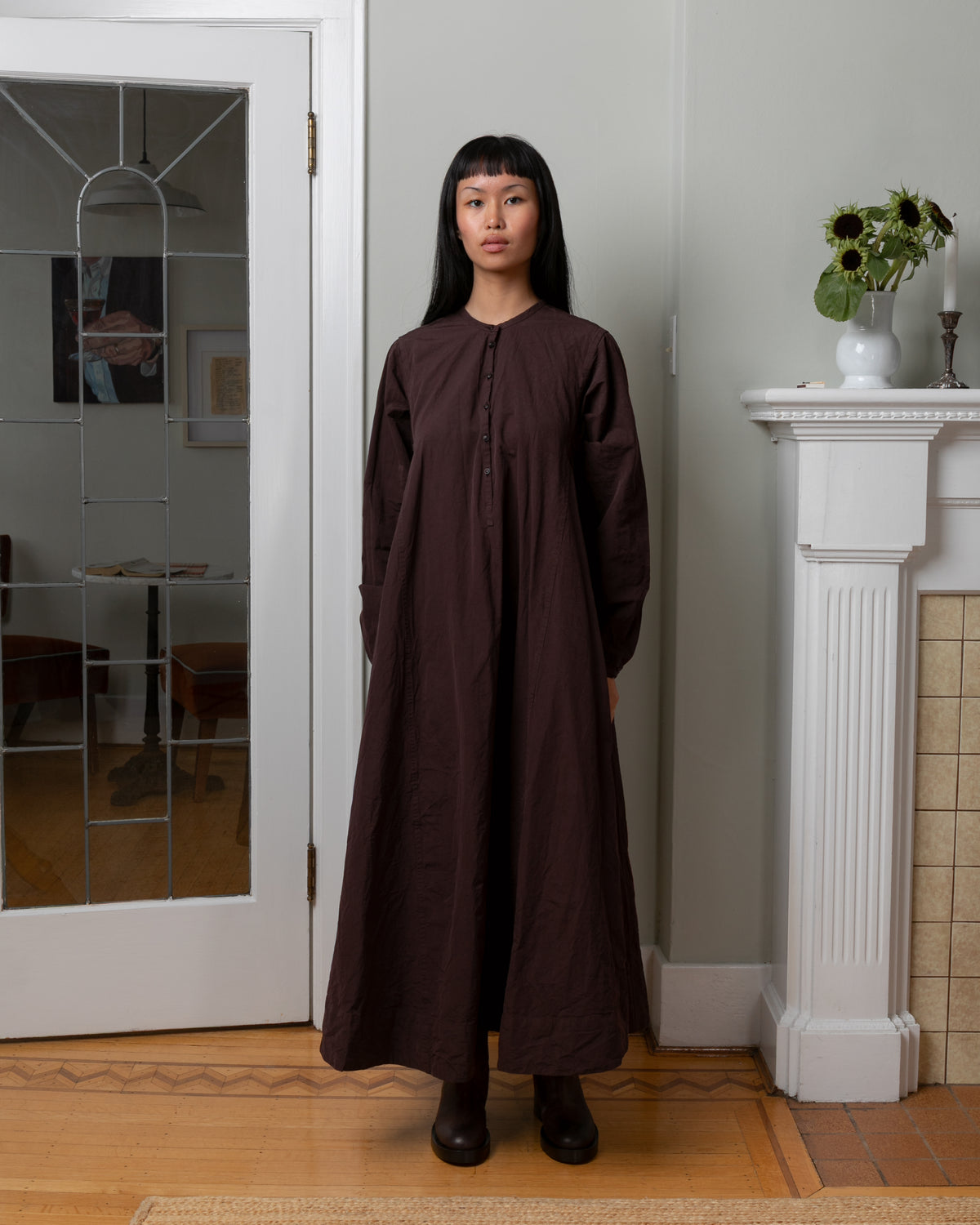 Harmony Paper Cotton Dress - Ebony