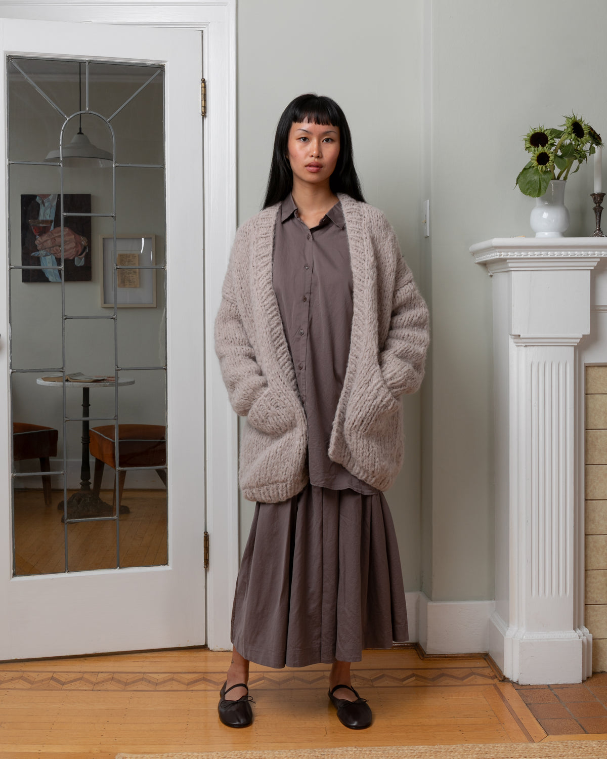 Pi Twill Cotton Shirt - Clay