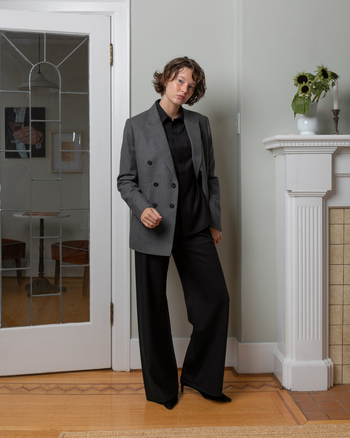 Wool Twill Shirt - Black