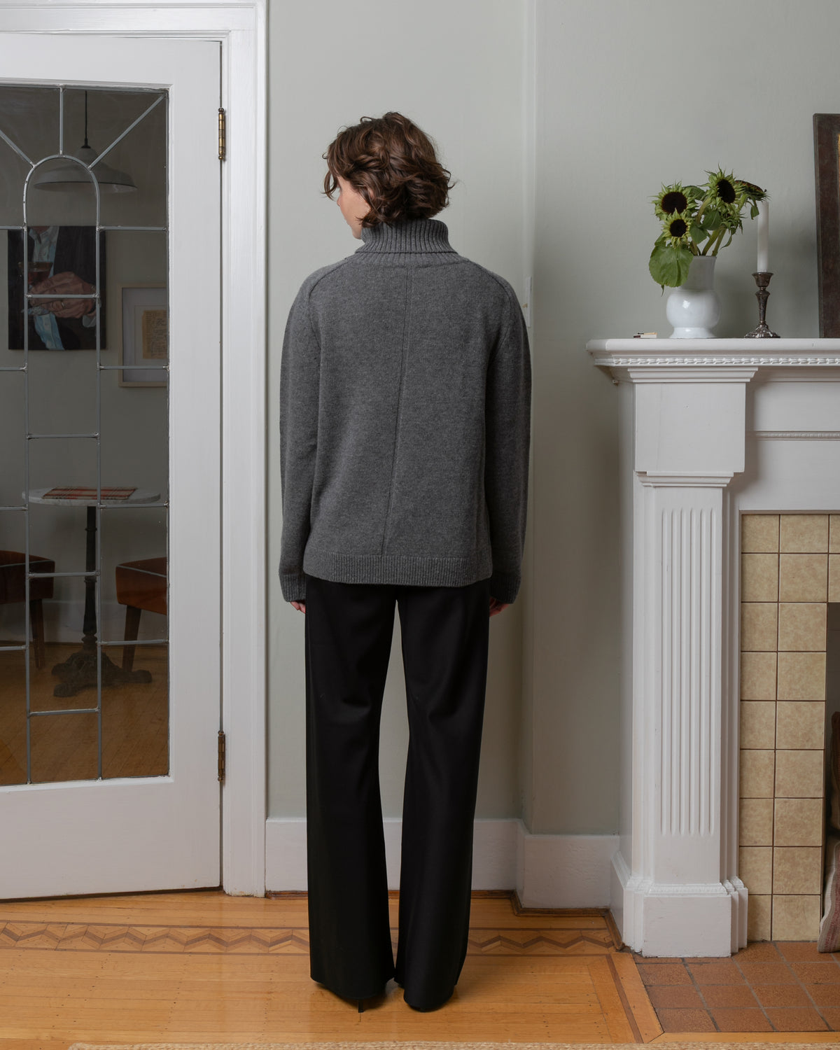 Vis A Vis-Wool Cashmere Turtleneck - Gray-Sweaters-Boboli-Vancouver-Canada