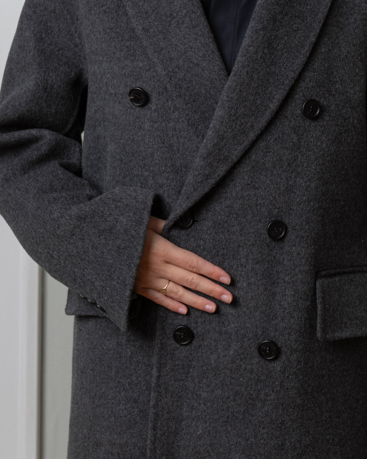 Vis A Vis-Wool Cashmere Double Breasted Coat - D.K Gray-Coats-Boboli-Vancouver-Canada