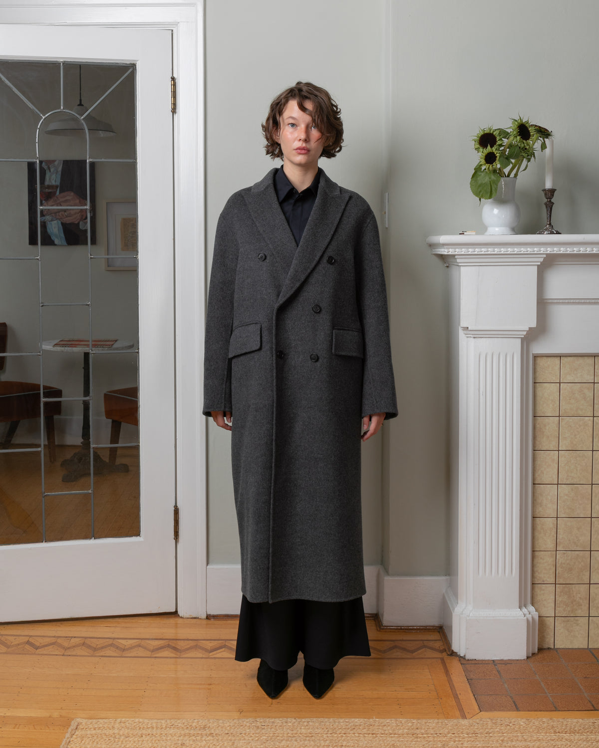 Vis A Vis-Wool Cashmere Double Breasted Coat - D.K Gray-Coats-Boboli-Vancouver-Canada