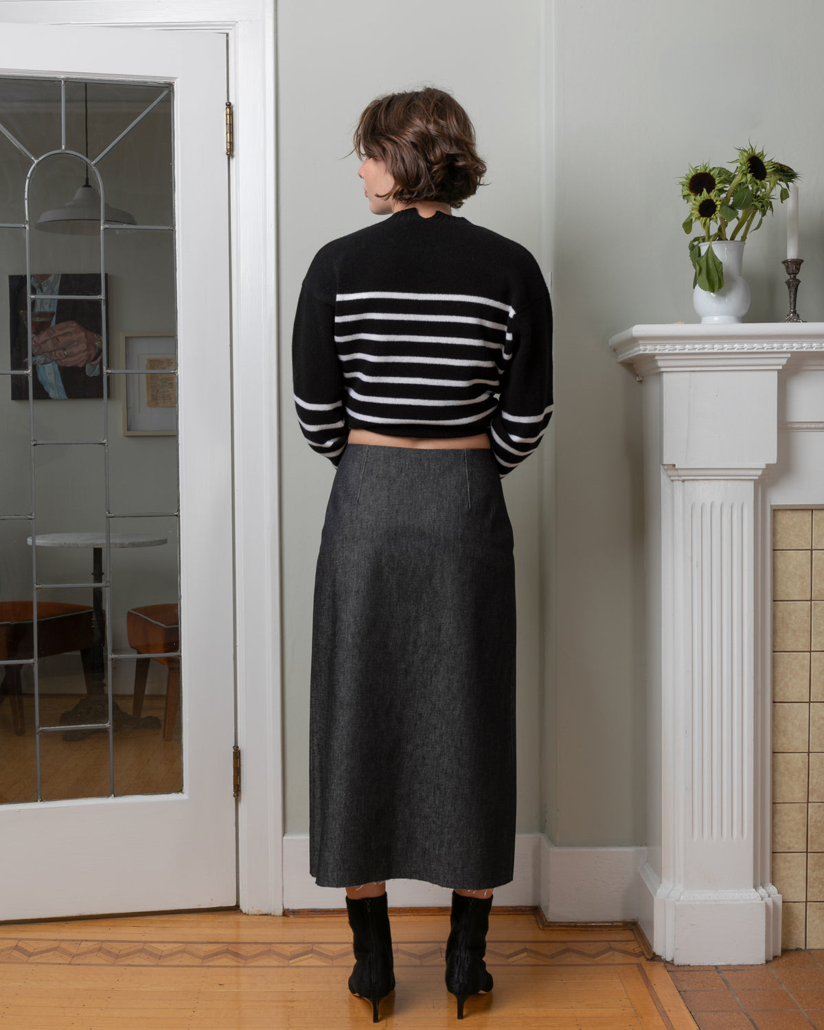 Cemre Skirt - Black Denim