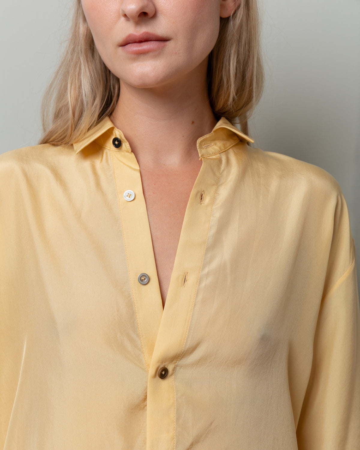 Mixed Button David Shirt - Butter
