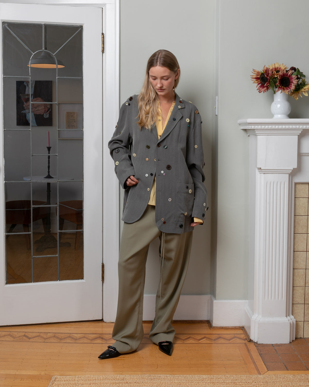 Mixed Button David Shirt - Butter