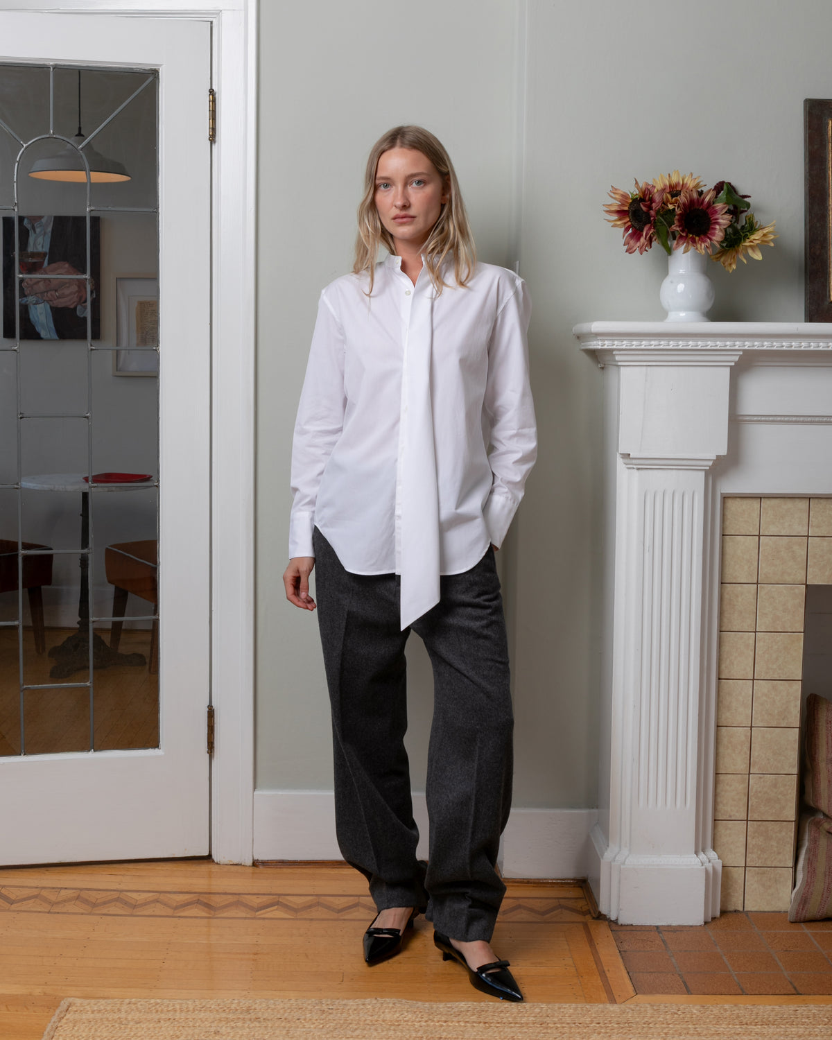 Bare-Extended Panel Shirt - White-Shirts-Boboli-Vancouver-Canada