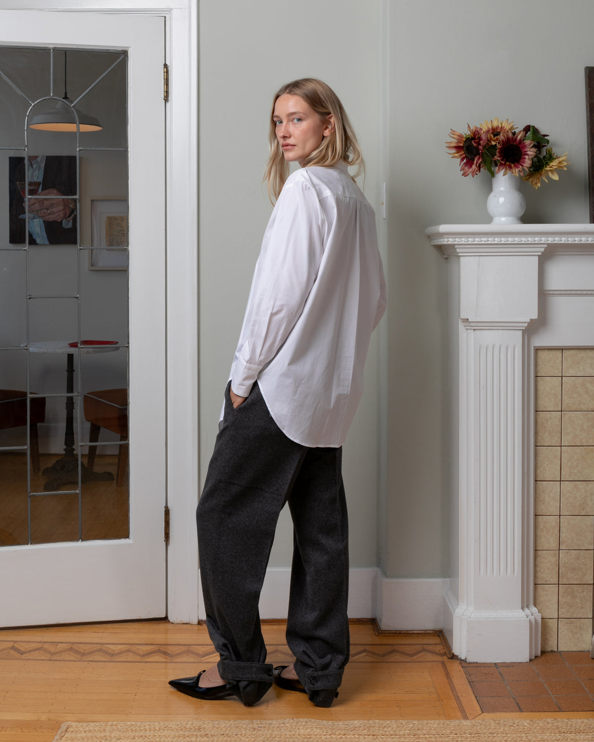 Bare-Versatile Wide Pants Unisex - Charcoal-Pants-Boboli-Vancouver-Canada