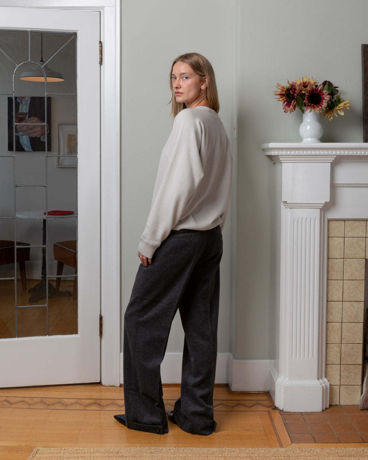 Bare-Feather-Soft Cashmere Sweatshirt - Nimbus Cloud-Sweaters-Boboli-Vancouver-Canada