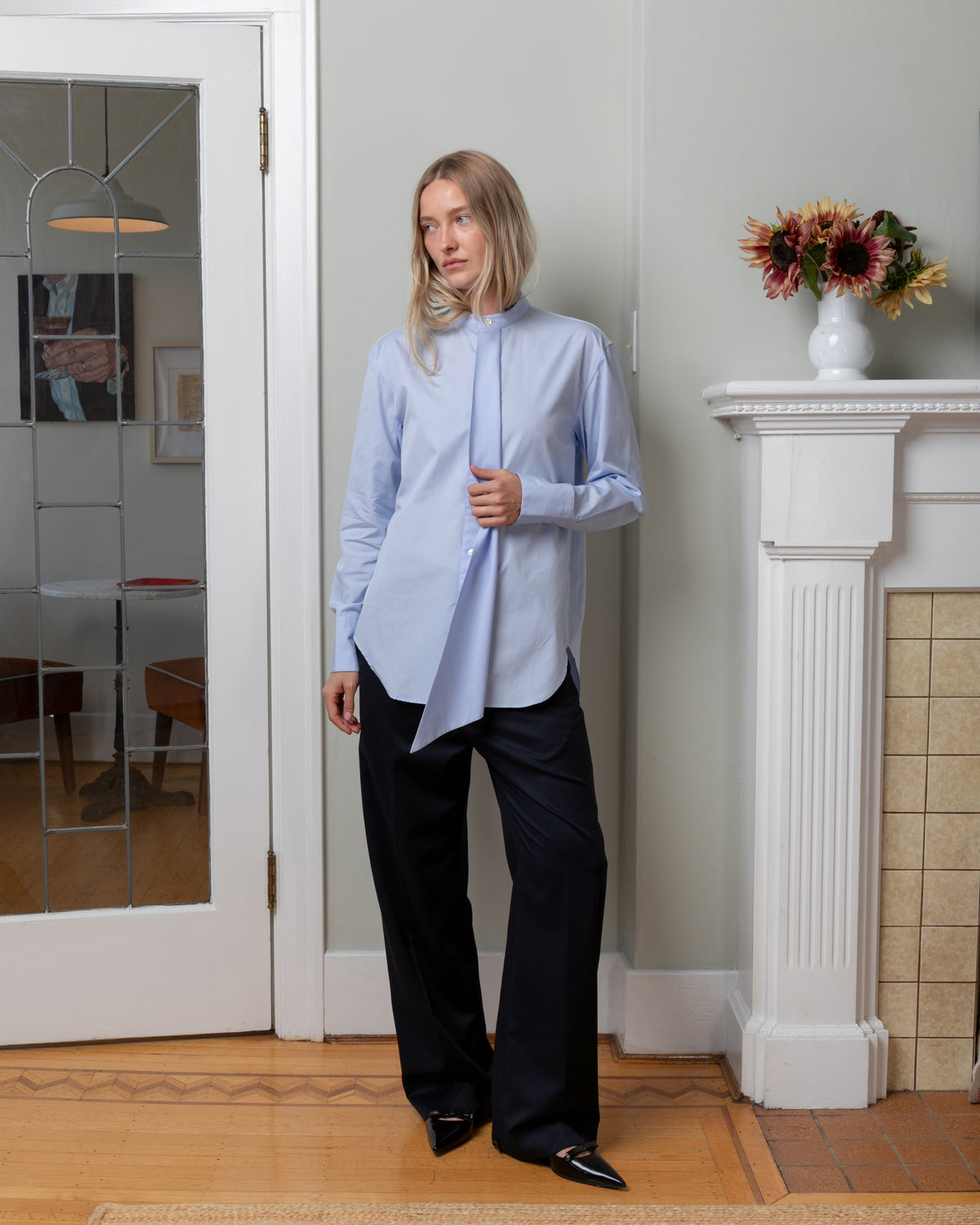 Bare-Extended Panel Shirt - Blue-Shirts-Boboli-Vancouver-Canada