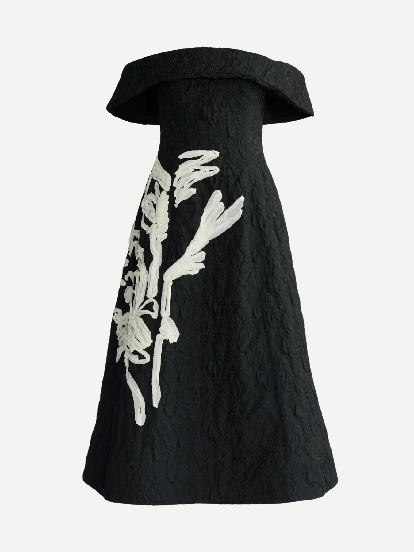 Erdem-Off Shoulder Cocktail Dress - Black-Dresses-Boboli-Vancouver-Canada