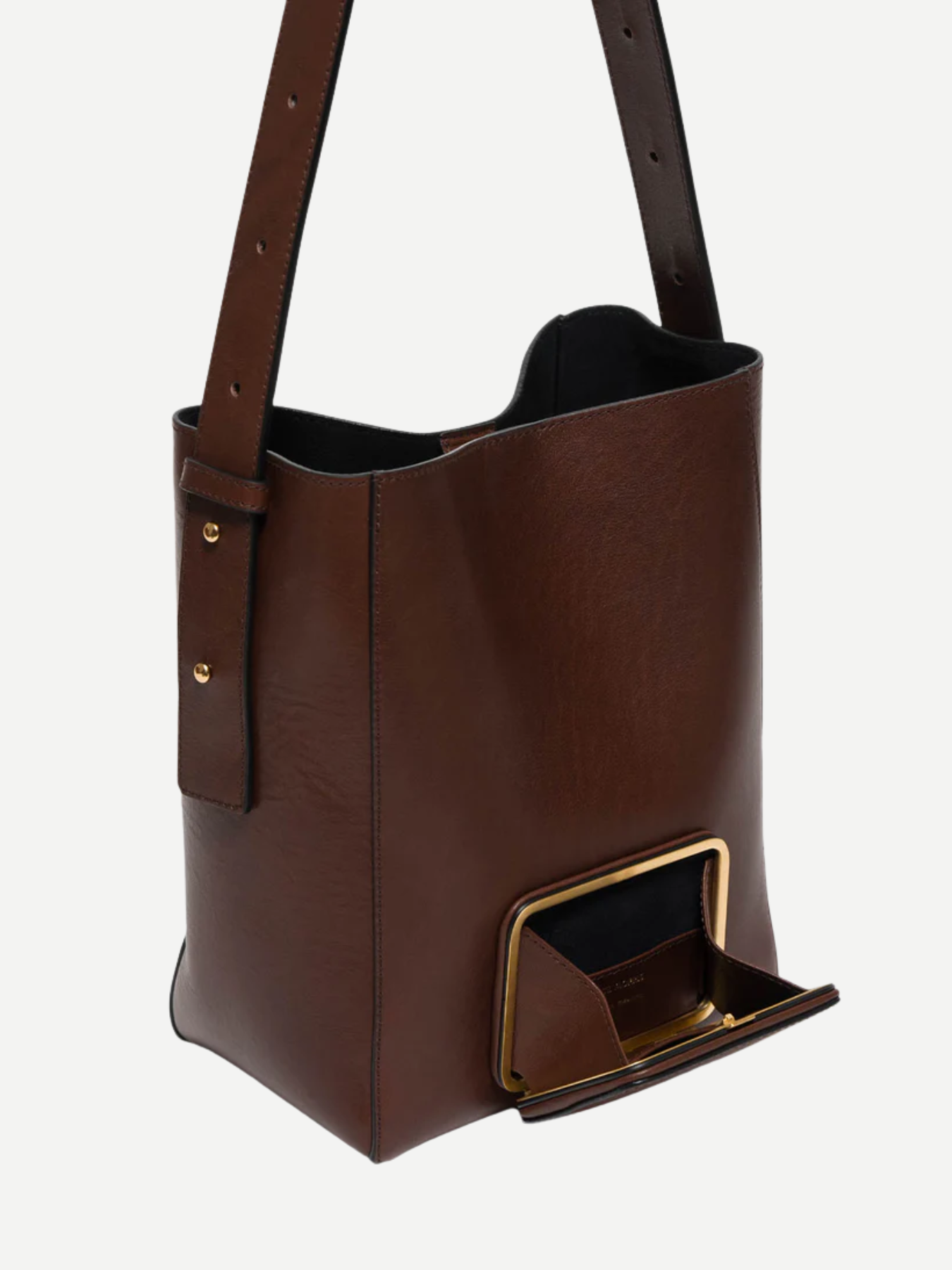 Lutz Morris-Parker M Long Strap Cross Body Bag - Chocolate Cooper-Bags-Boboli-Vancouver-Canada