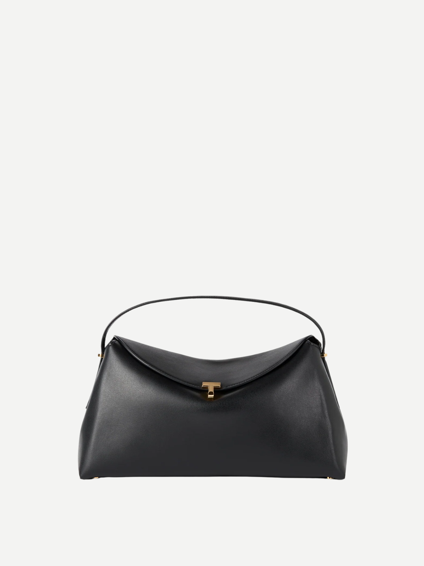 Totême-T-Lock Leather Top Handle - Black-Bags-Boboli-Vancouver-Canada