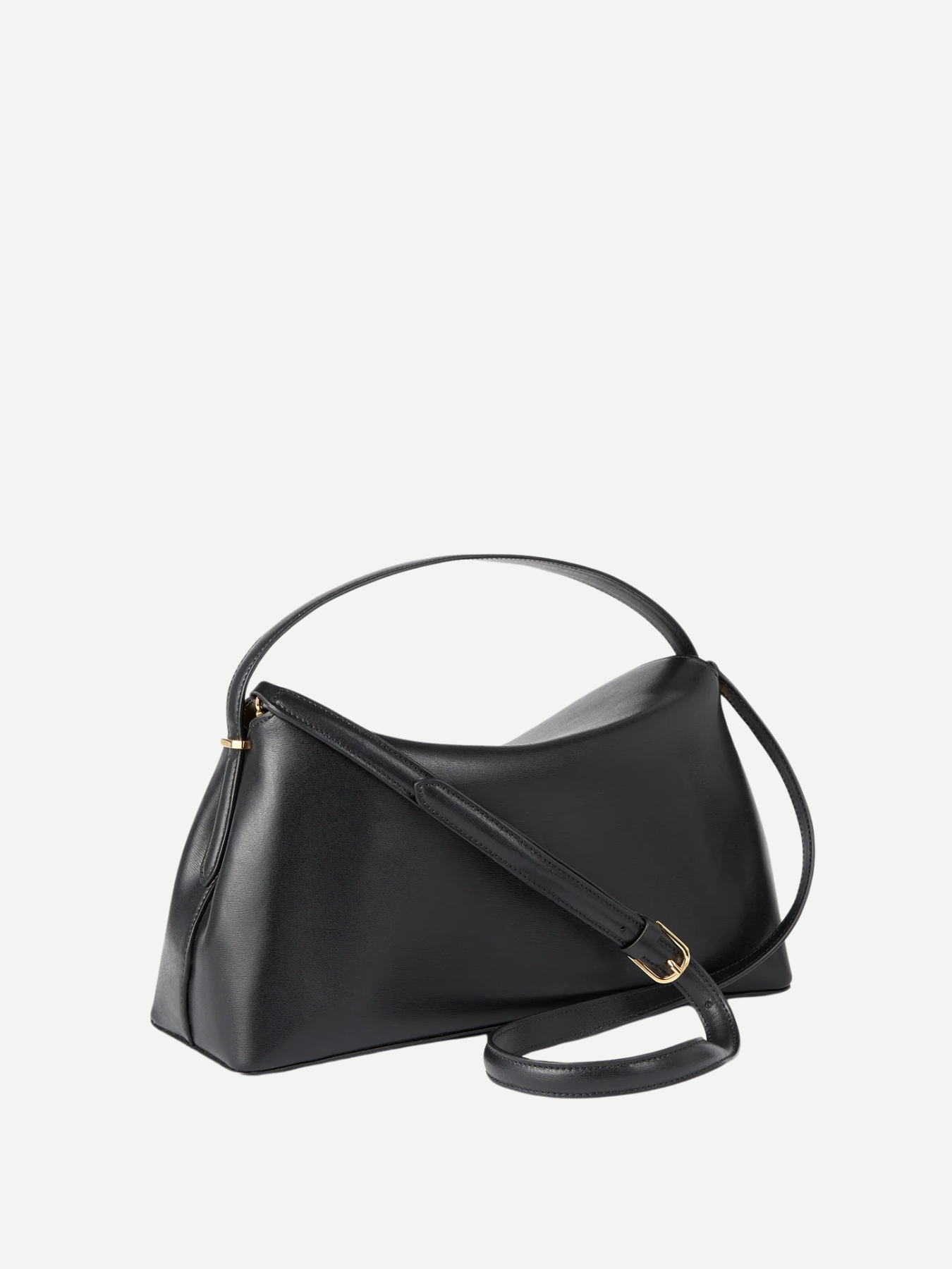 Totême-T-Lock Leather Top Handle - Black-Bags-Boboli-Vancouver-Canada