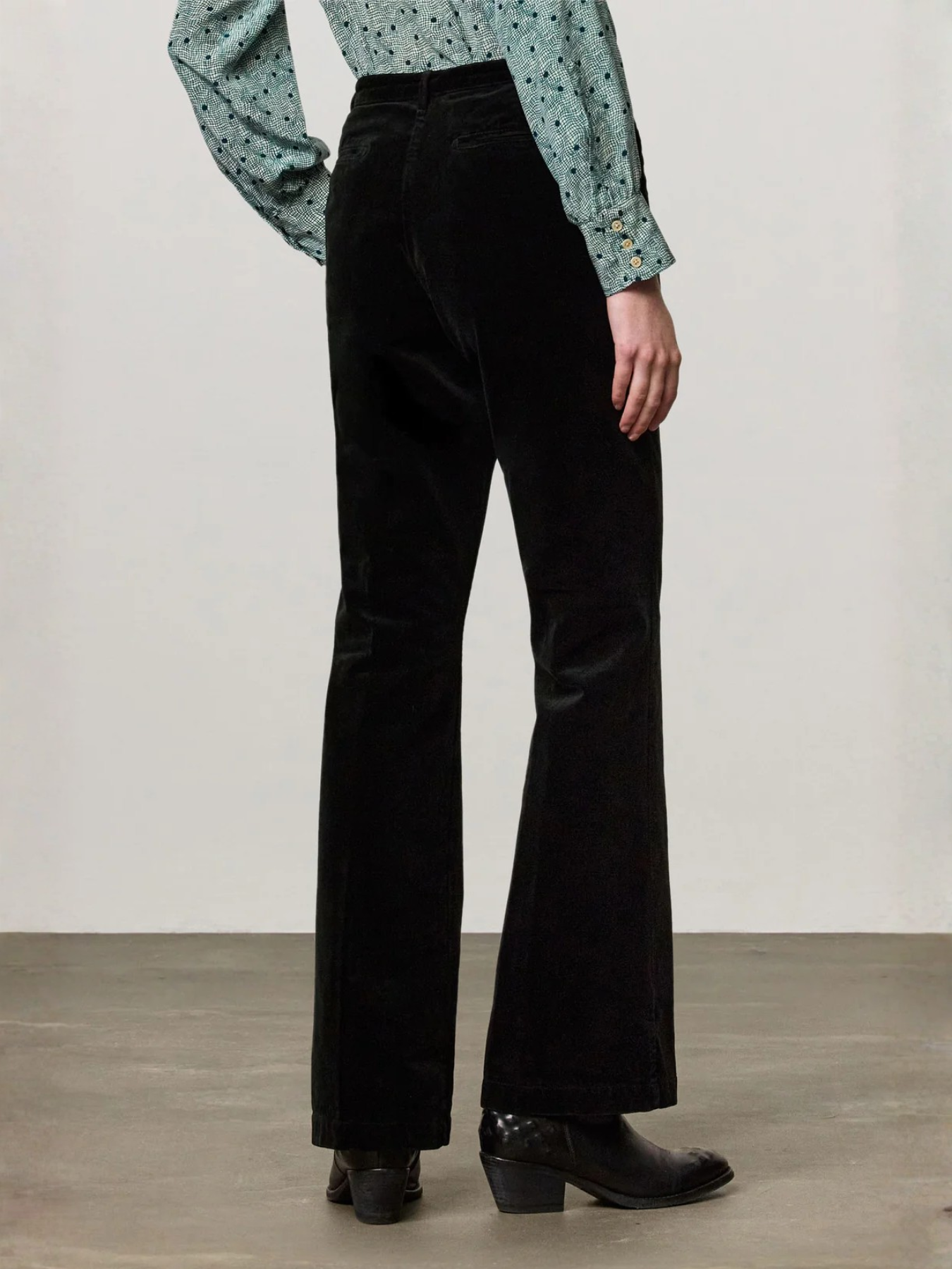 Massimo Alba-Liza 2 Classic Trousers - Washed Black-Pants-Boboli-Vancouver-Canada