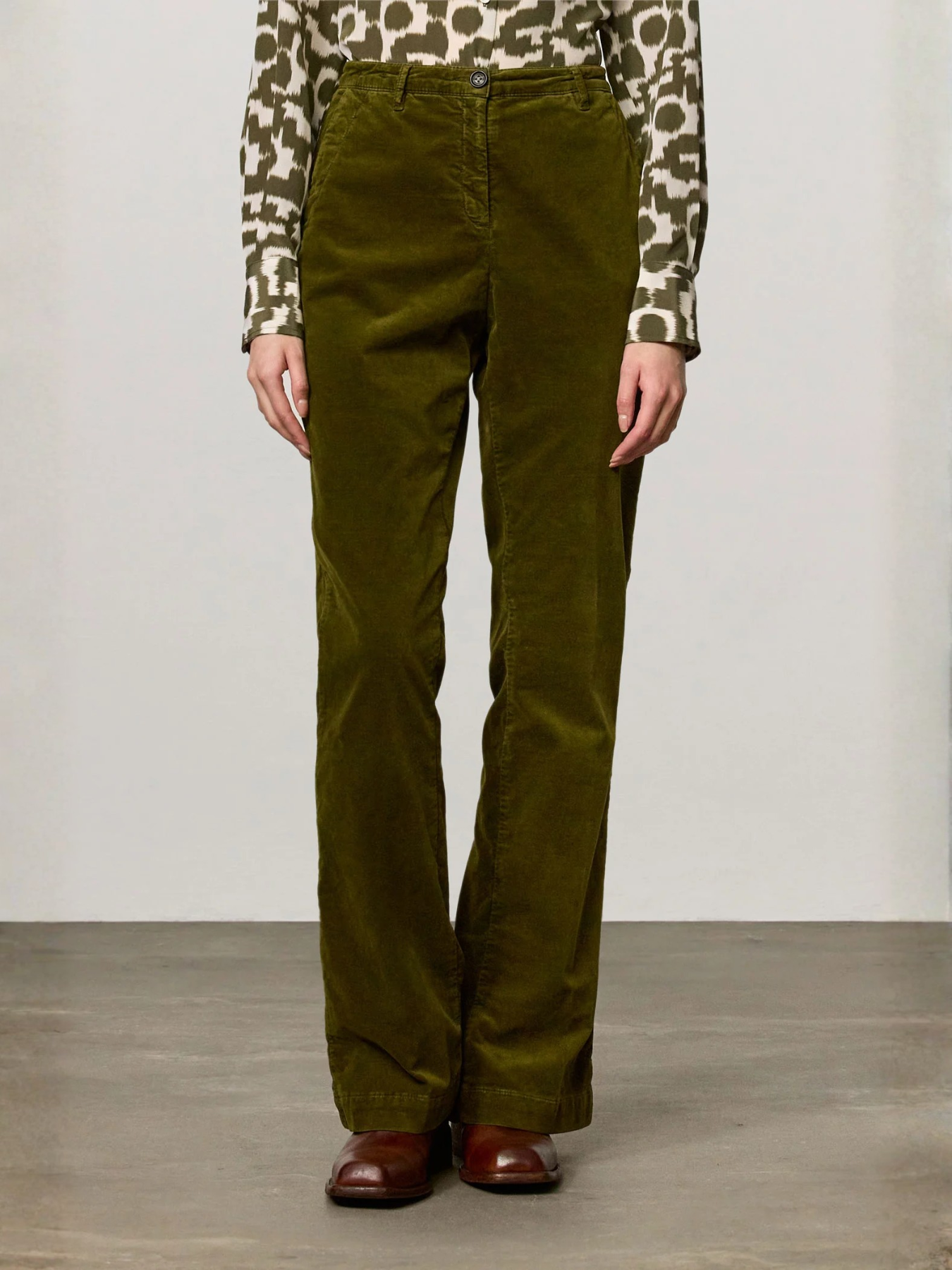 Massimo Alba-Liza 2 Classic Trousers - Military-Pants-Boboli-Vancouver-Canada