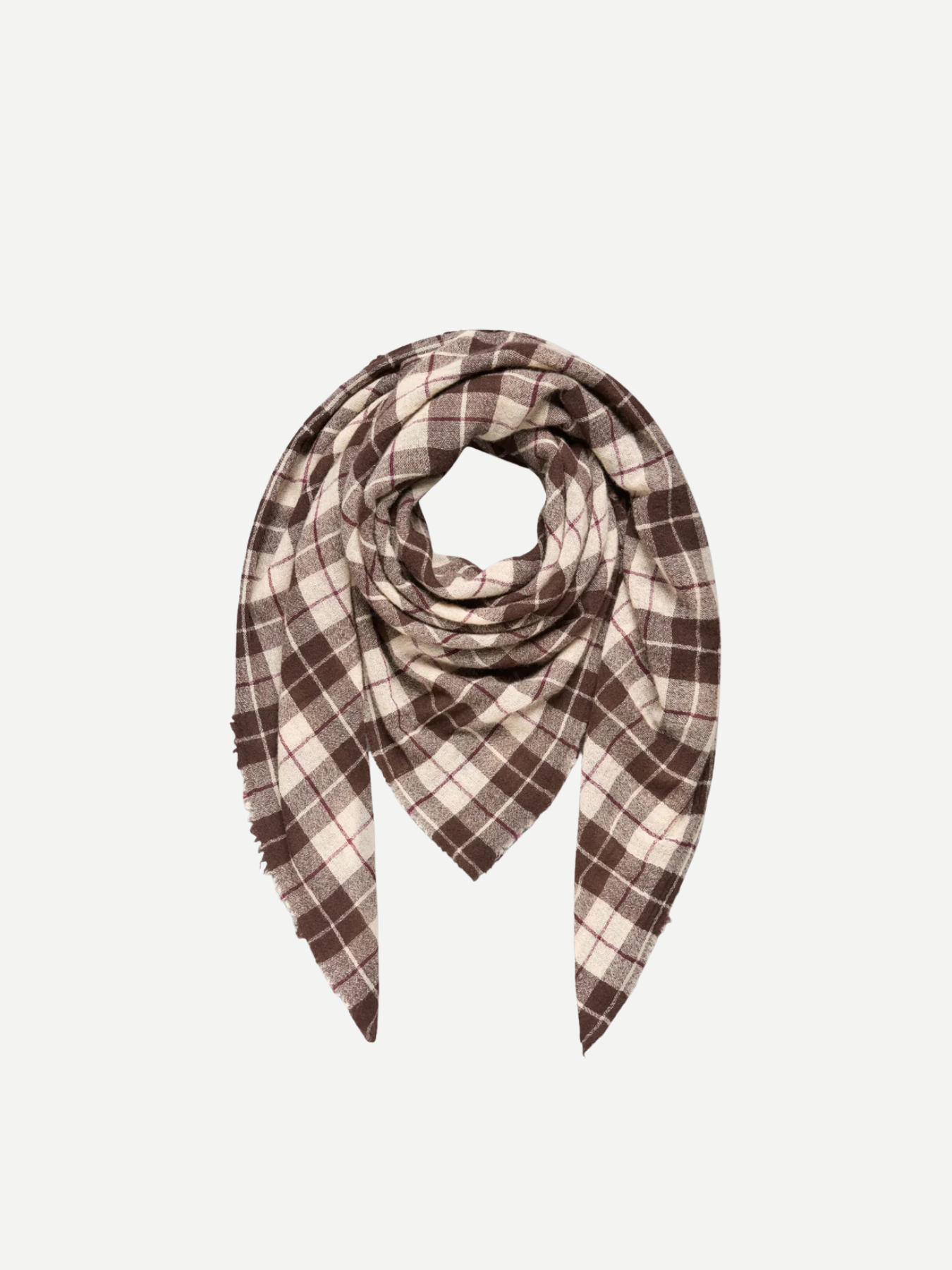 Massimo Alba-Jessie Checked Scarf - Brown-Scarves-Boboli-Vancouver-Canada