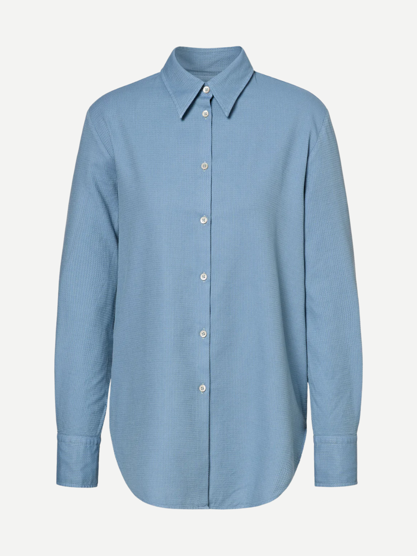 Massimo Alba-Selma Classic Shirt - Blue Rain-Shirts-Boboli-Vancouver-Canada