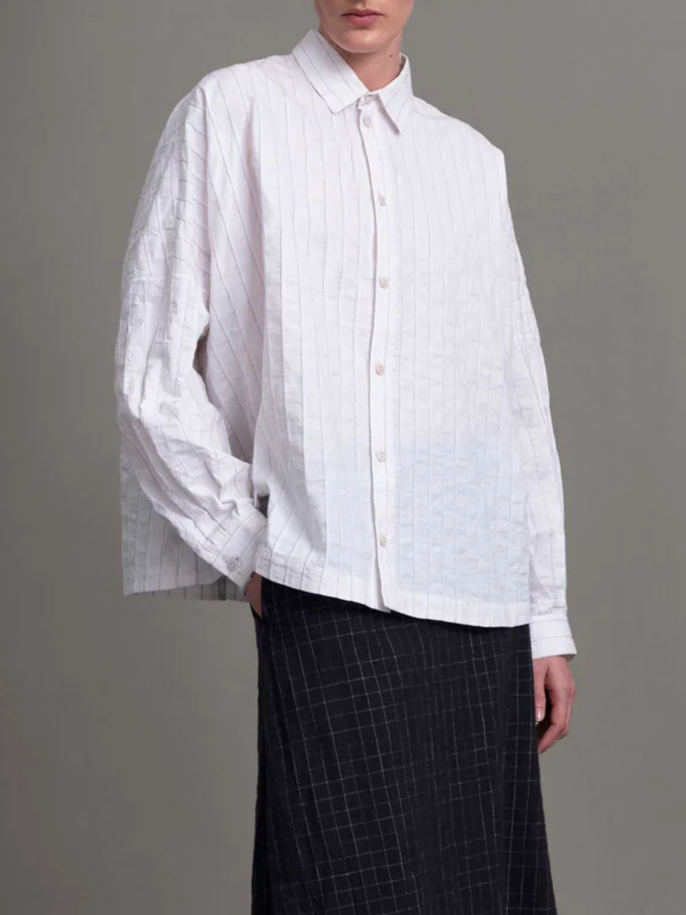 Toogood-The Farrier Shirt - Chalk-Shirts-Boboli-Vancouver-Canada