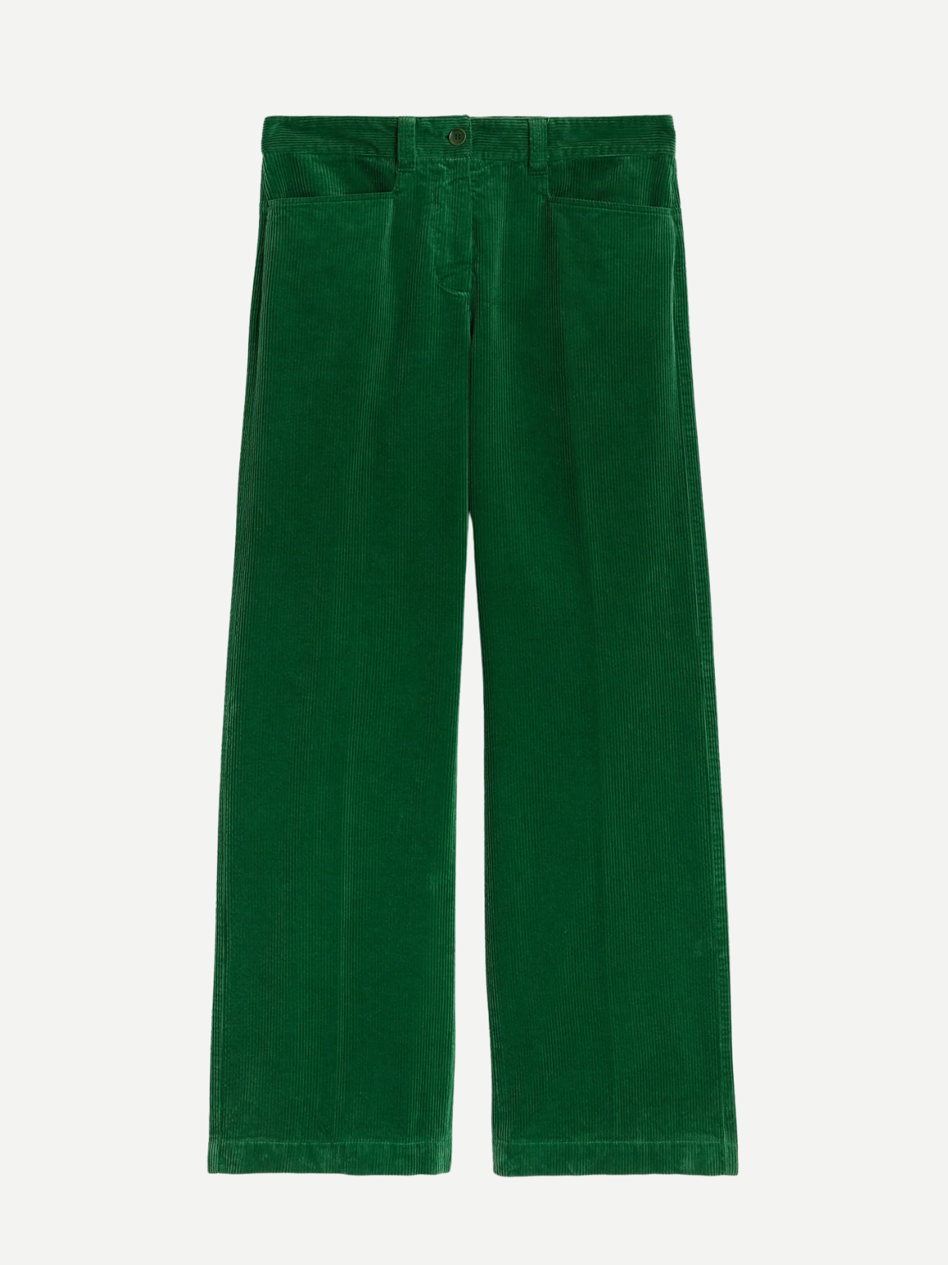 Aspesi-Ribbed Velvet Trousers - Emerald-Pants-Boboli-Vancouver-Canada