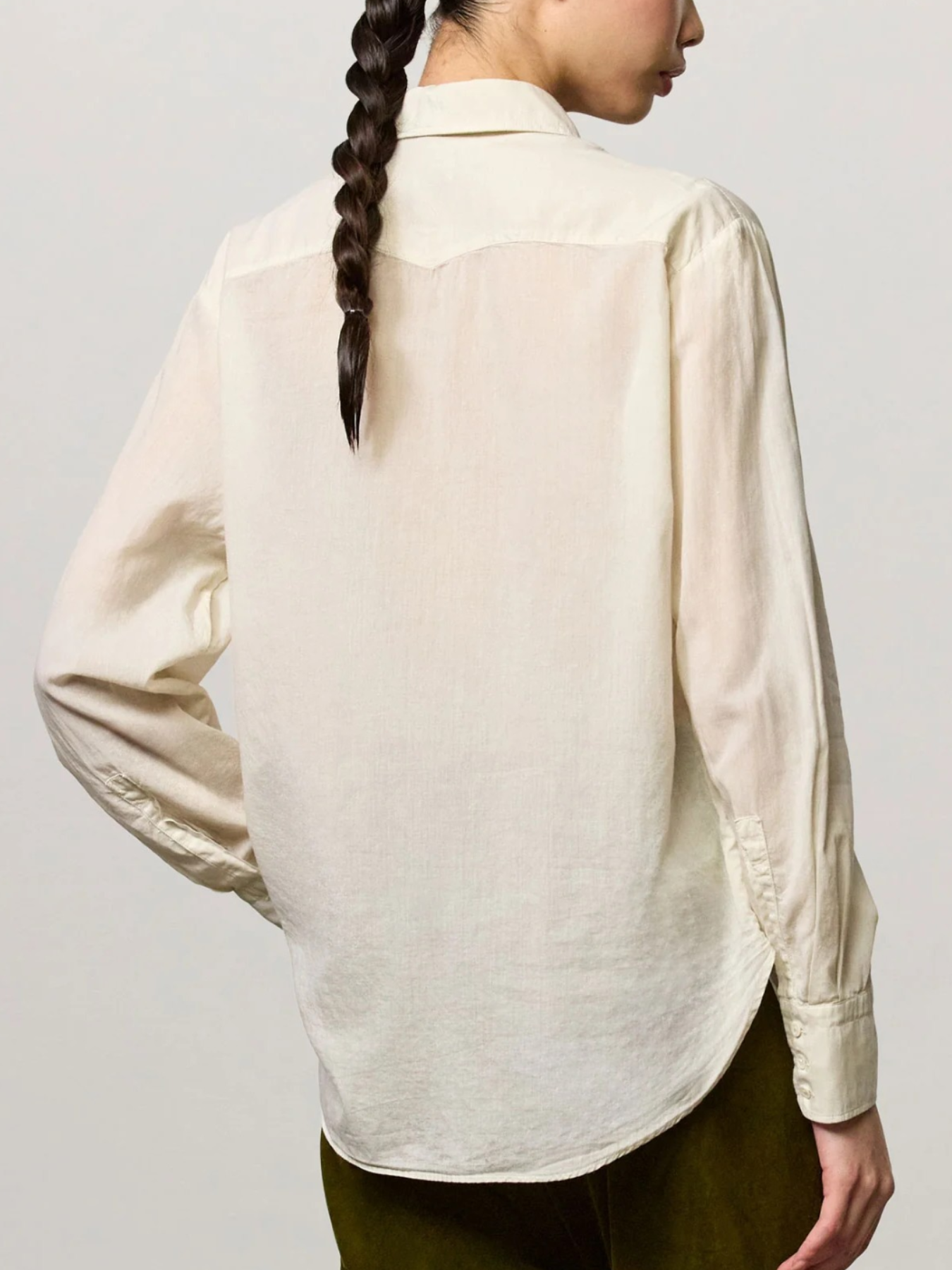 Massimo Alba-Selma Classic Shirt - Milk-Shirts-Boboli-Vancouver-Canada