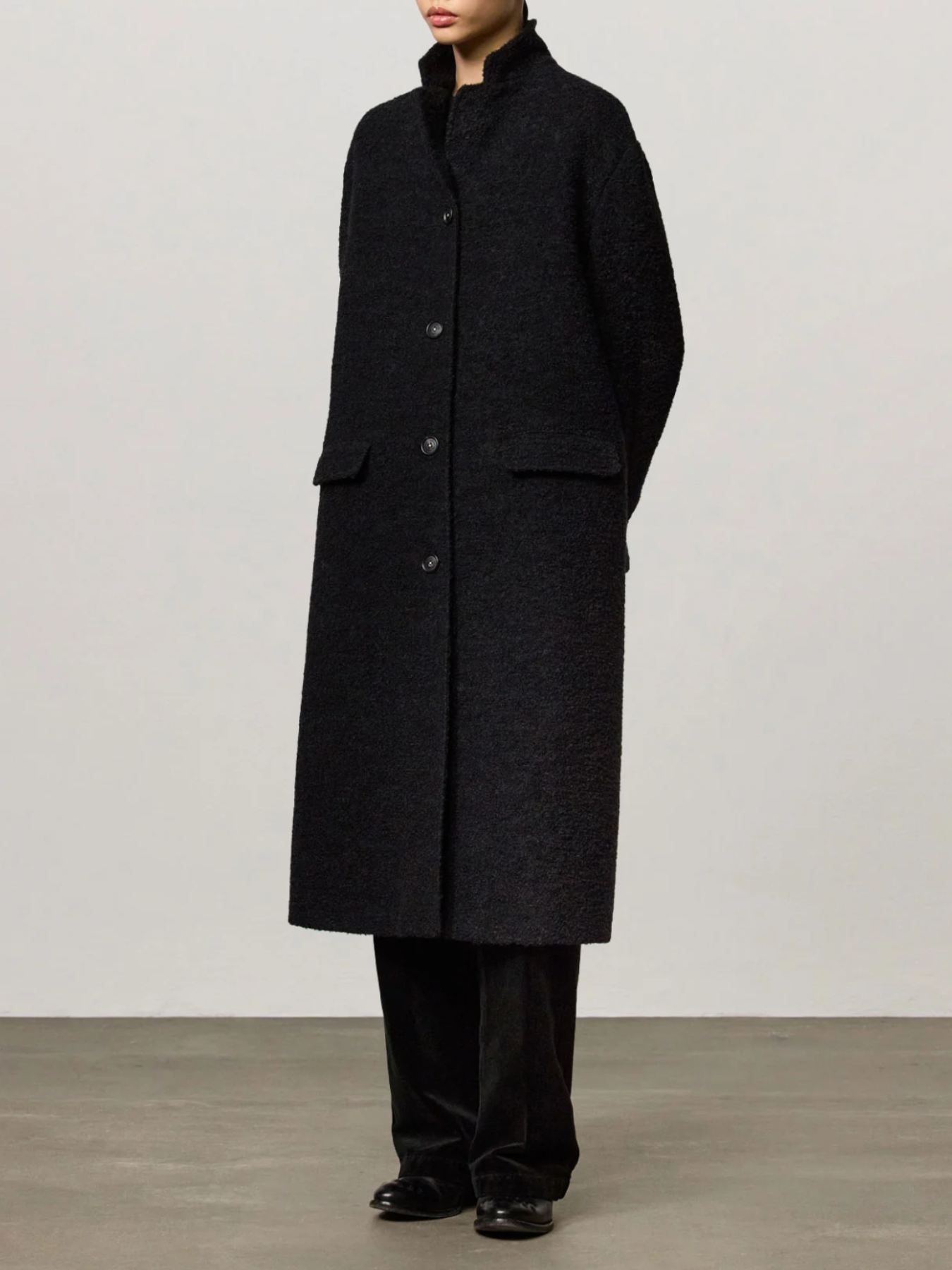 Massimo Alba-Gwen Duster Coat - Black-Coats-Boboli-Vancouver-Canada