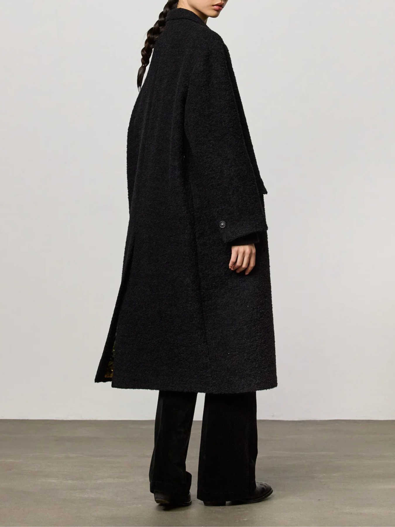 Massimo Alba-Gwen Duster Coat - Black-Coats-Boboli-Vancouver-Canada