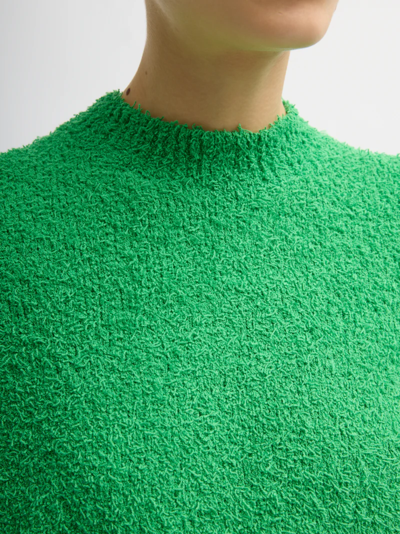 Tibi-Serviette Crewneck Easy Pullover - Green-Sweaters-Boboli-Vancouver-Canada