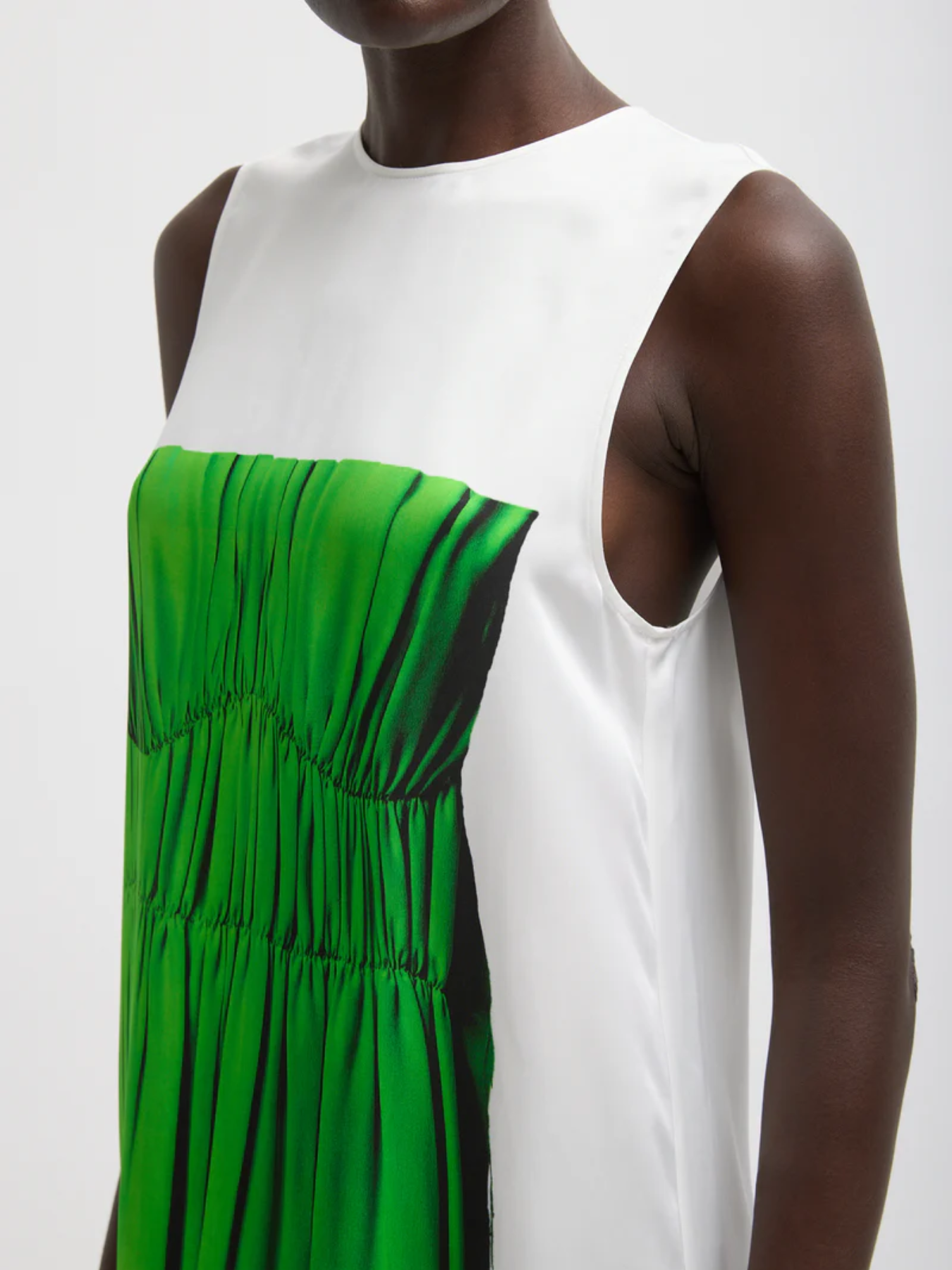 Tibi-Trompe Loeil Dress - Green/Multi-Dresses-Boboli-Vancouver-Canada